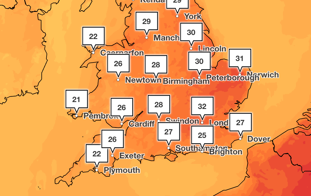 UK marine heatwave forecast to reach extreme levels next week