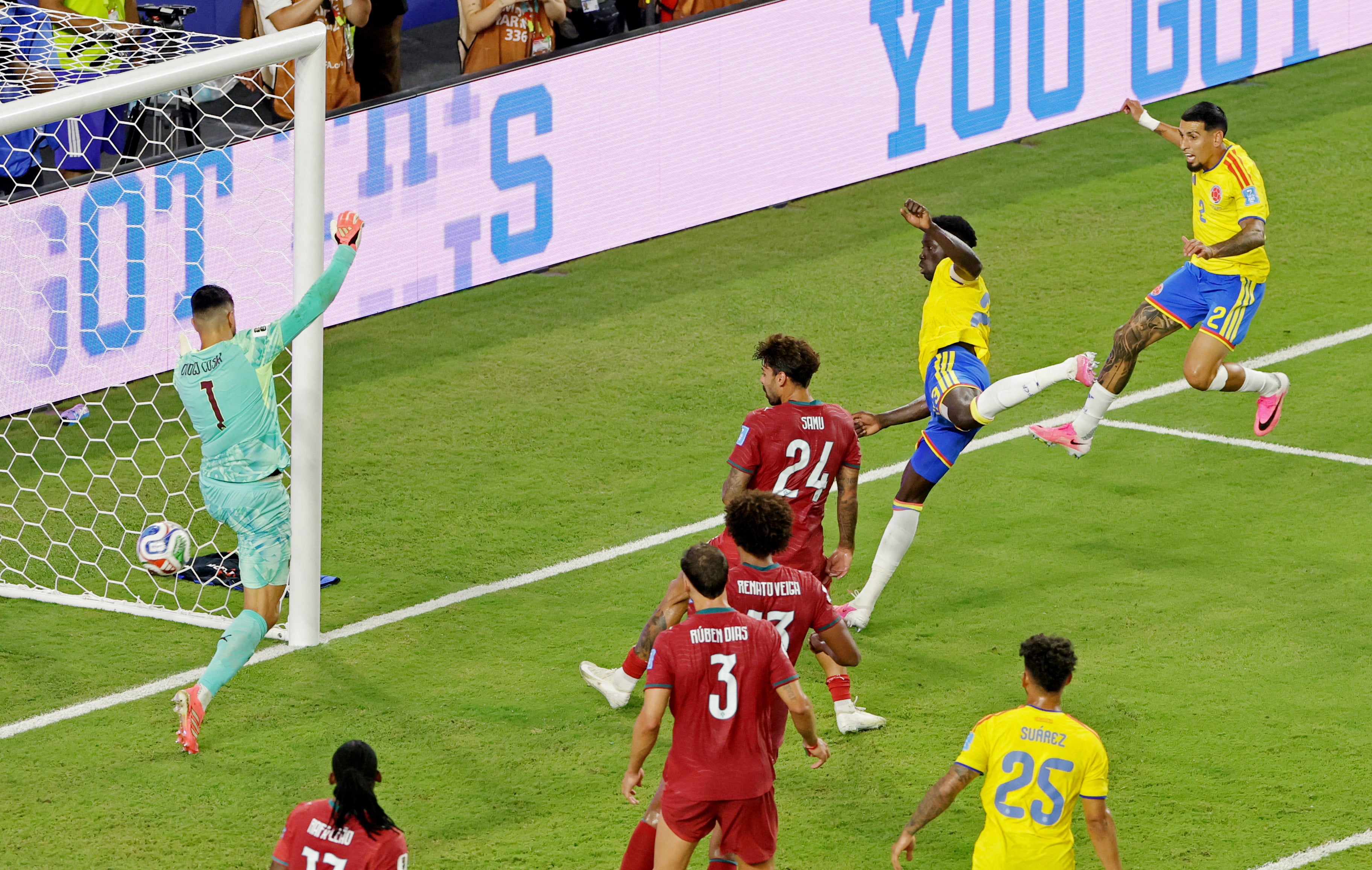 Davinson Sanchez was denied a winner by the offside flag