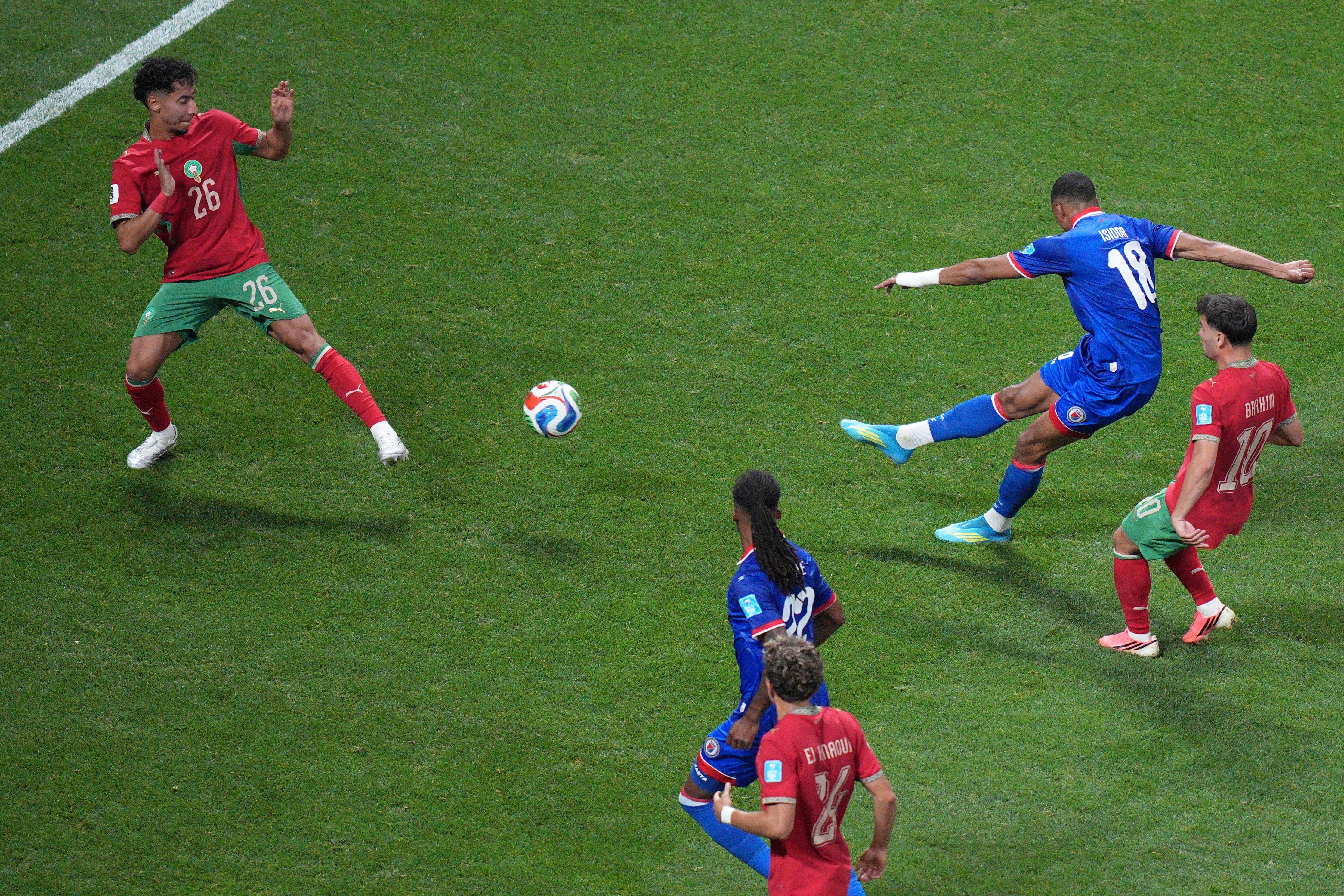 Haiti’s Wilson Isidor may have the clubhouse lead for the World Cup goal of the tournament