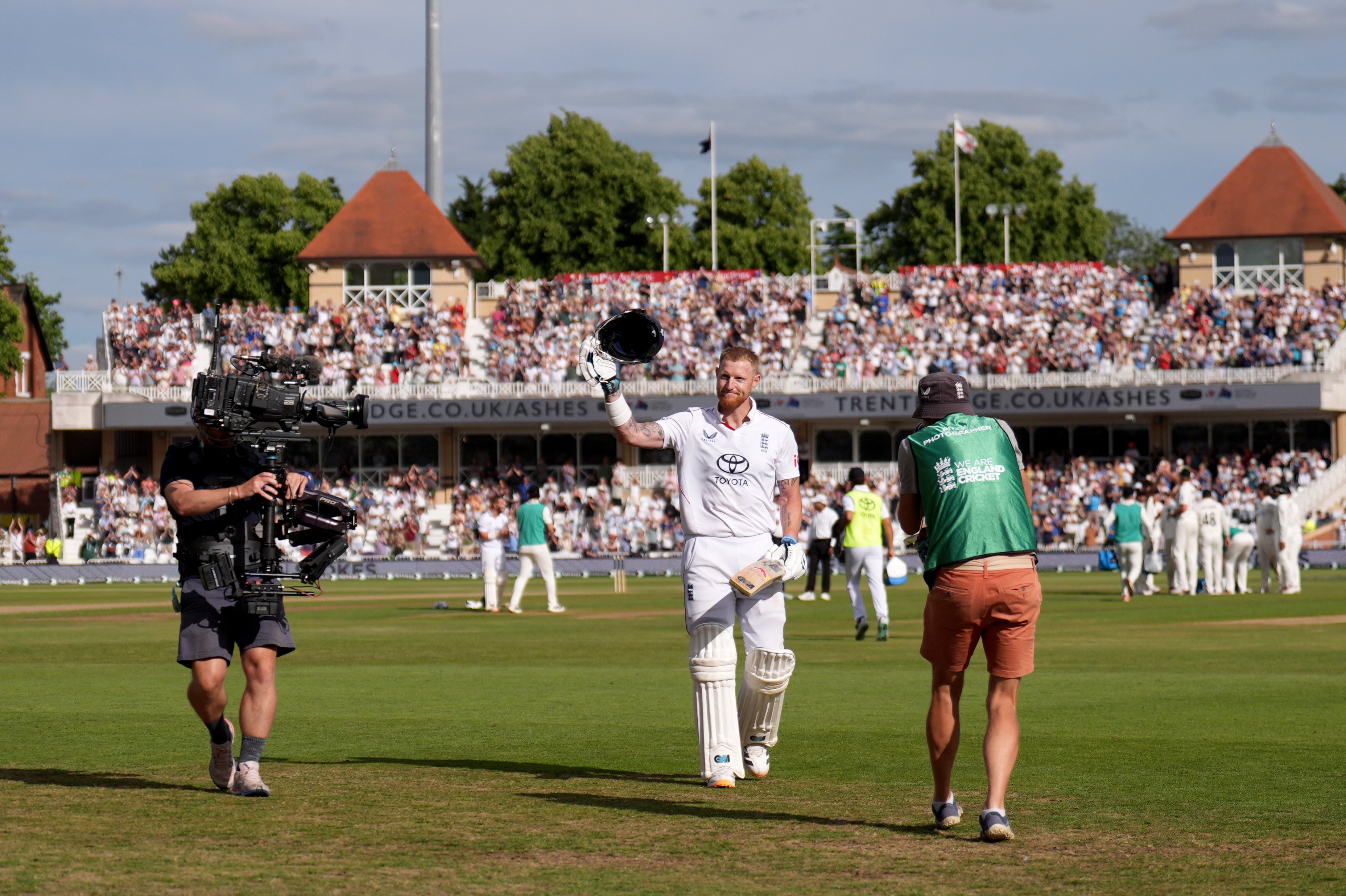 Stokes then came out to open the batting, smashing 30 before being applauded off the ground for the final time (Joe Giddens/PA) (PA Wire)