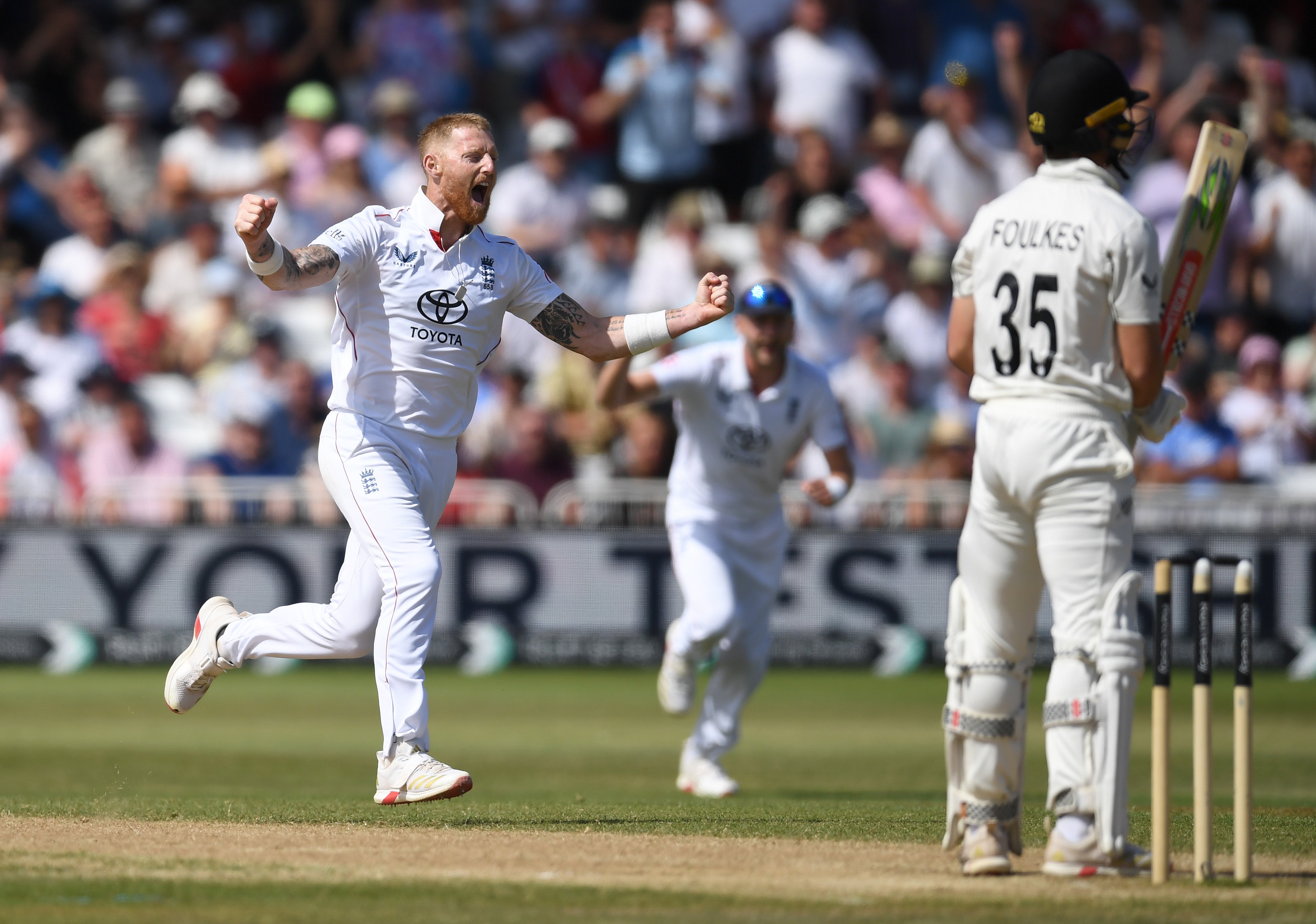 Ben Stokes' retirement was announced just as he took the wicket of Zak Foulkes