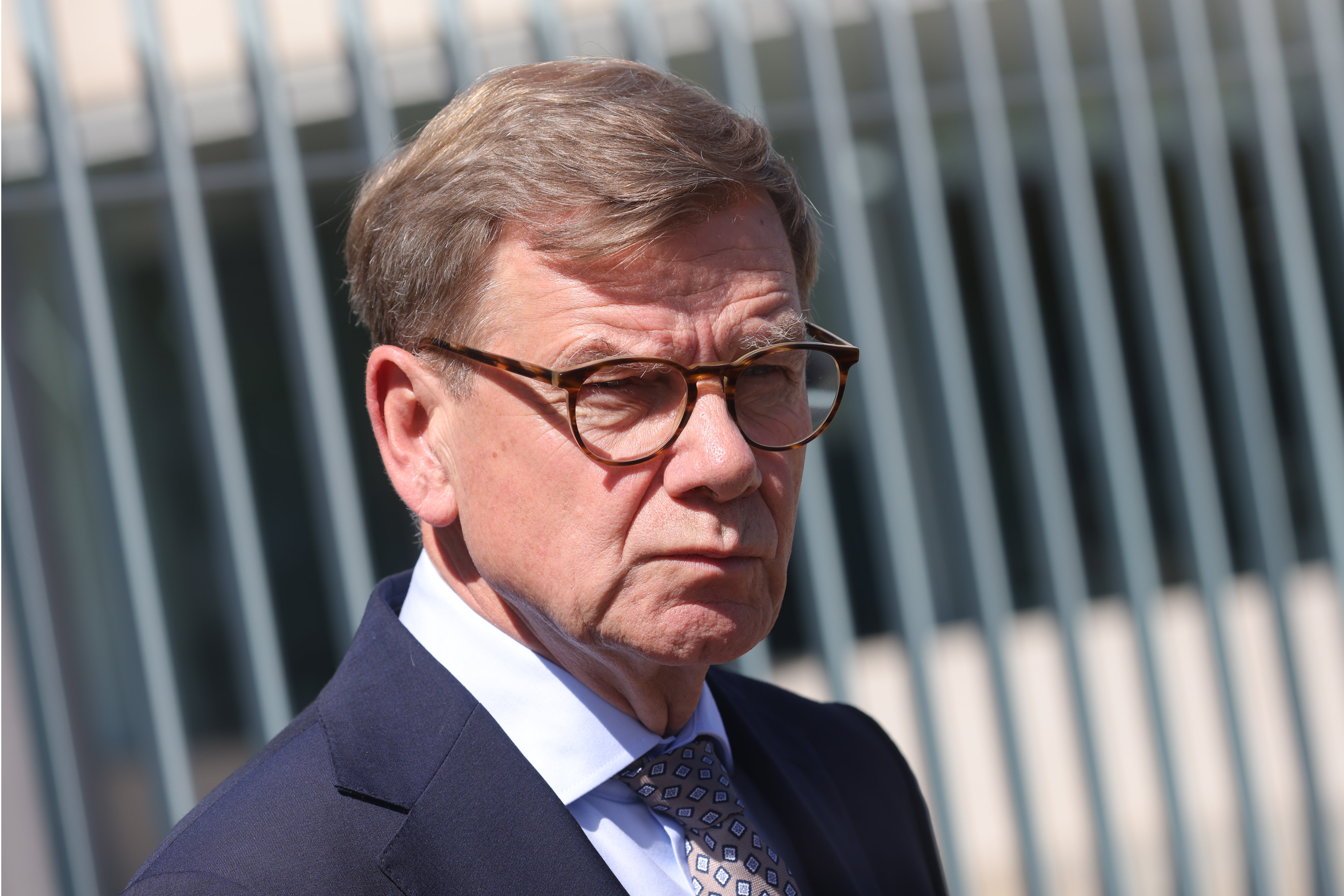 Foreign minister Johann Wadephul (CDU) gives a statement after the weekly federal government cabinet meeting in Berlin