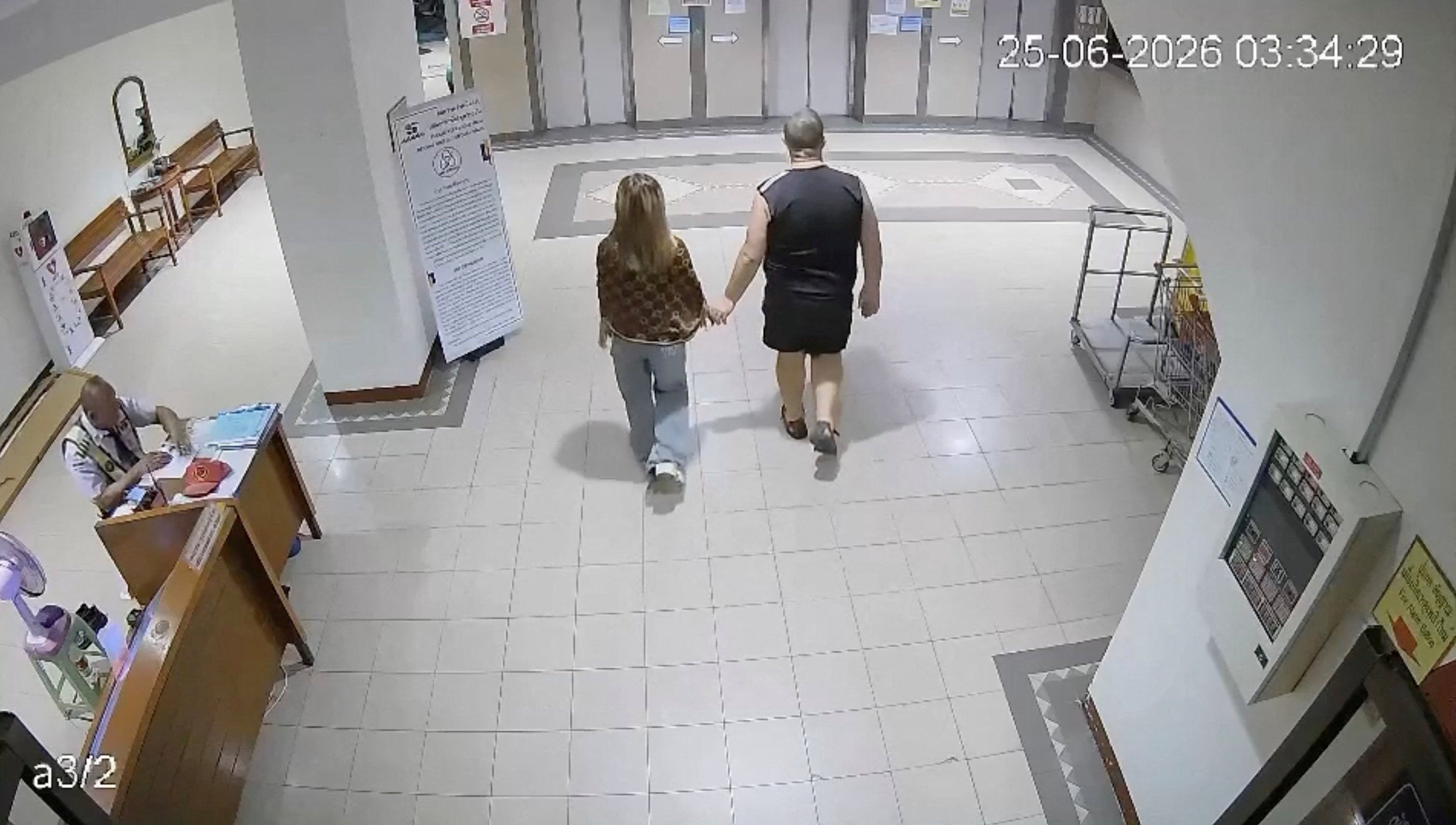 Police say CCTV footage shows Simon Peter Carman entering an apartment block with the 17-year-old Thai girl, whose body was found in a suitcase in Pattaya City (Pattaya Provincial Police Station)