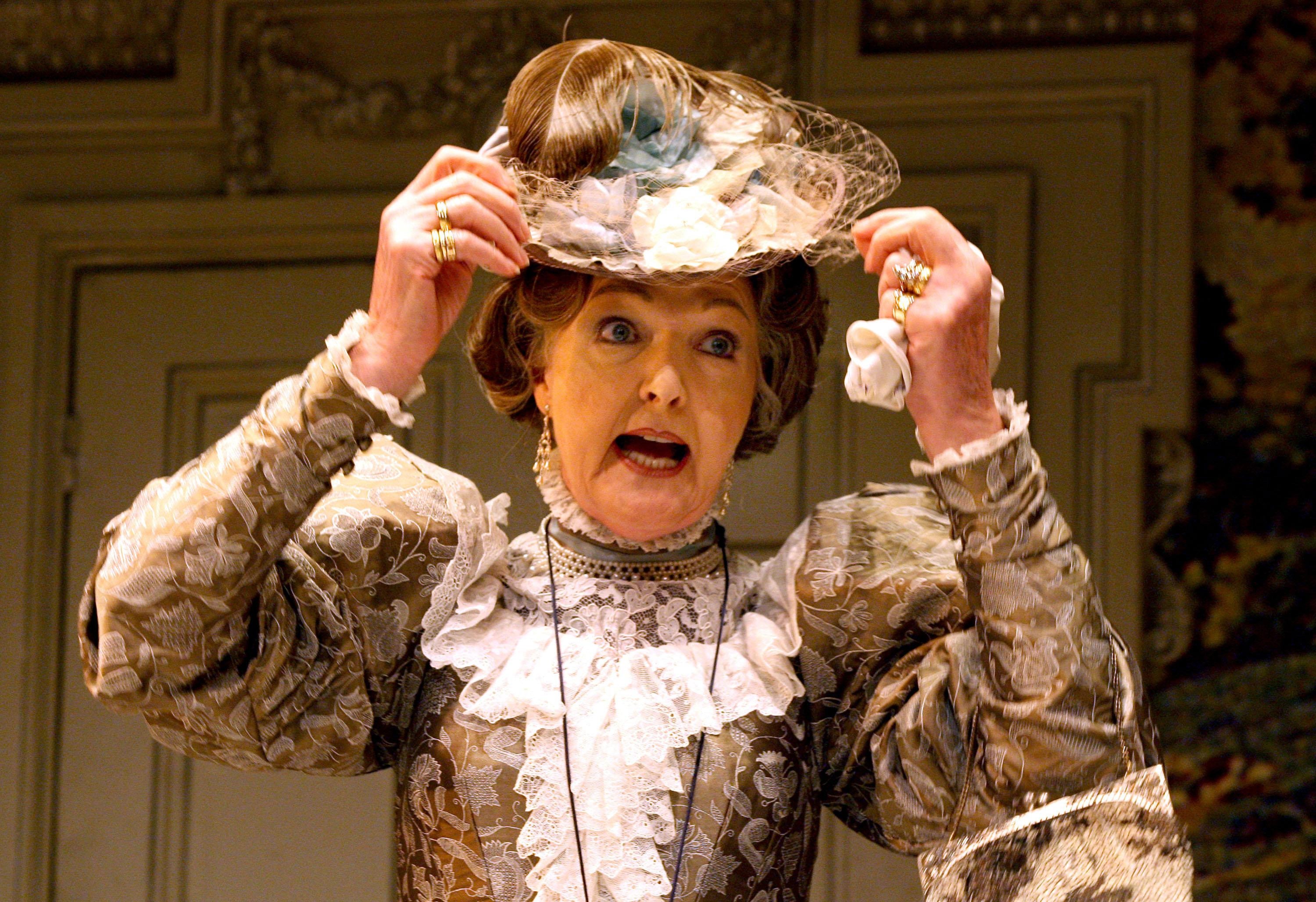 Penelope Keith as Lady Bracknell in ‘The Importance Of Being Earnest’ at the Vaudeville Theatre in London, 2008