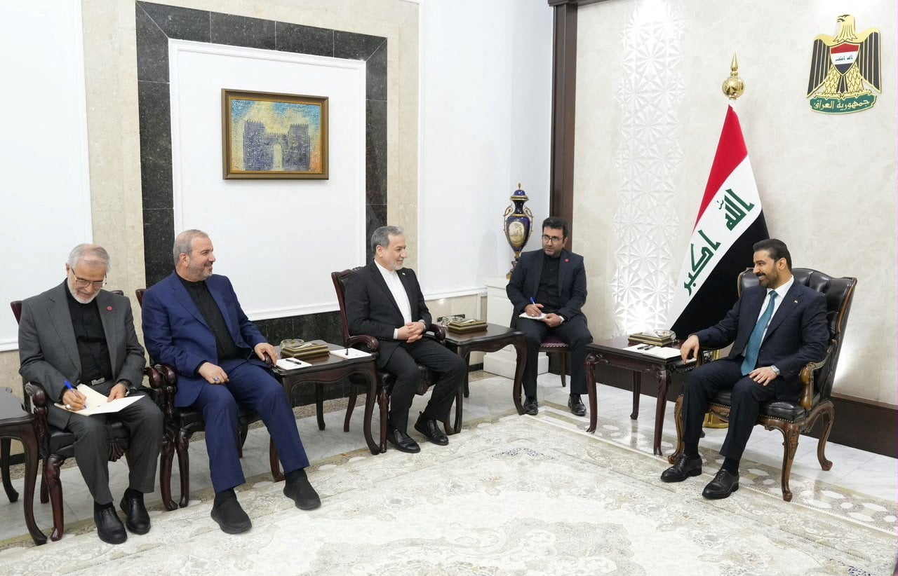 Iraqi Prime Minister Ali al-Zaidi meets Iranian Foreign Minister Abbas Araqchi in Baghdad, Iraq, June 28 (Reuters)