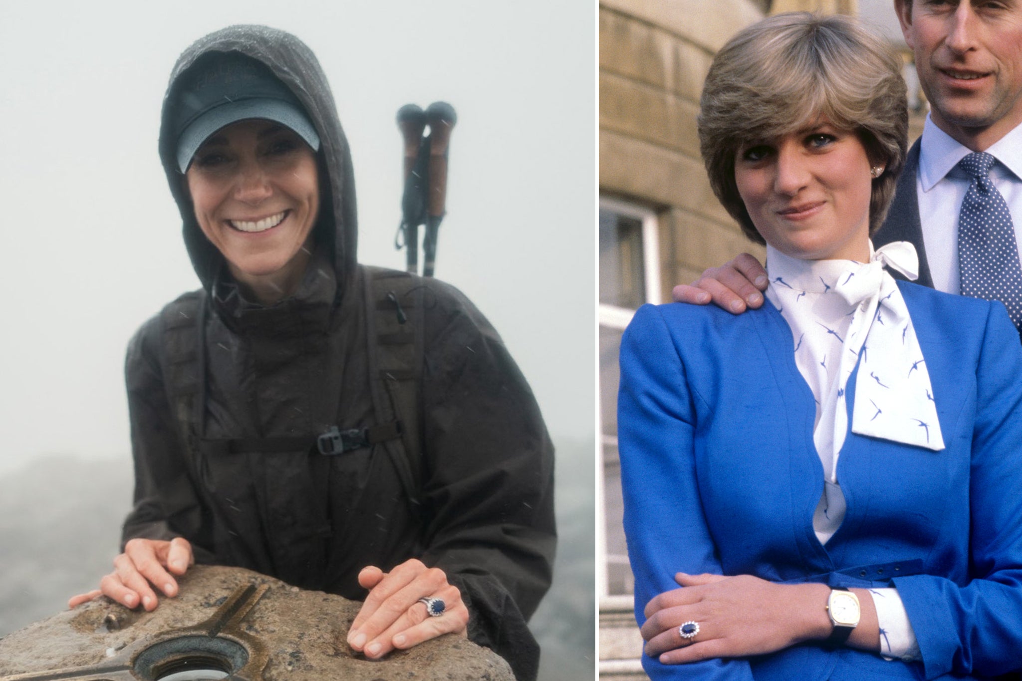 Diana’s ring was on full display as Catherine completed her impressive three peak challenge this weekend (Kensington Palace/PA)