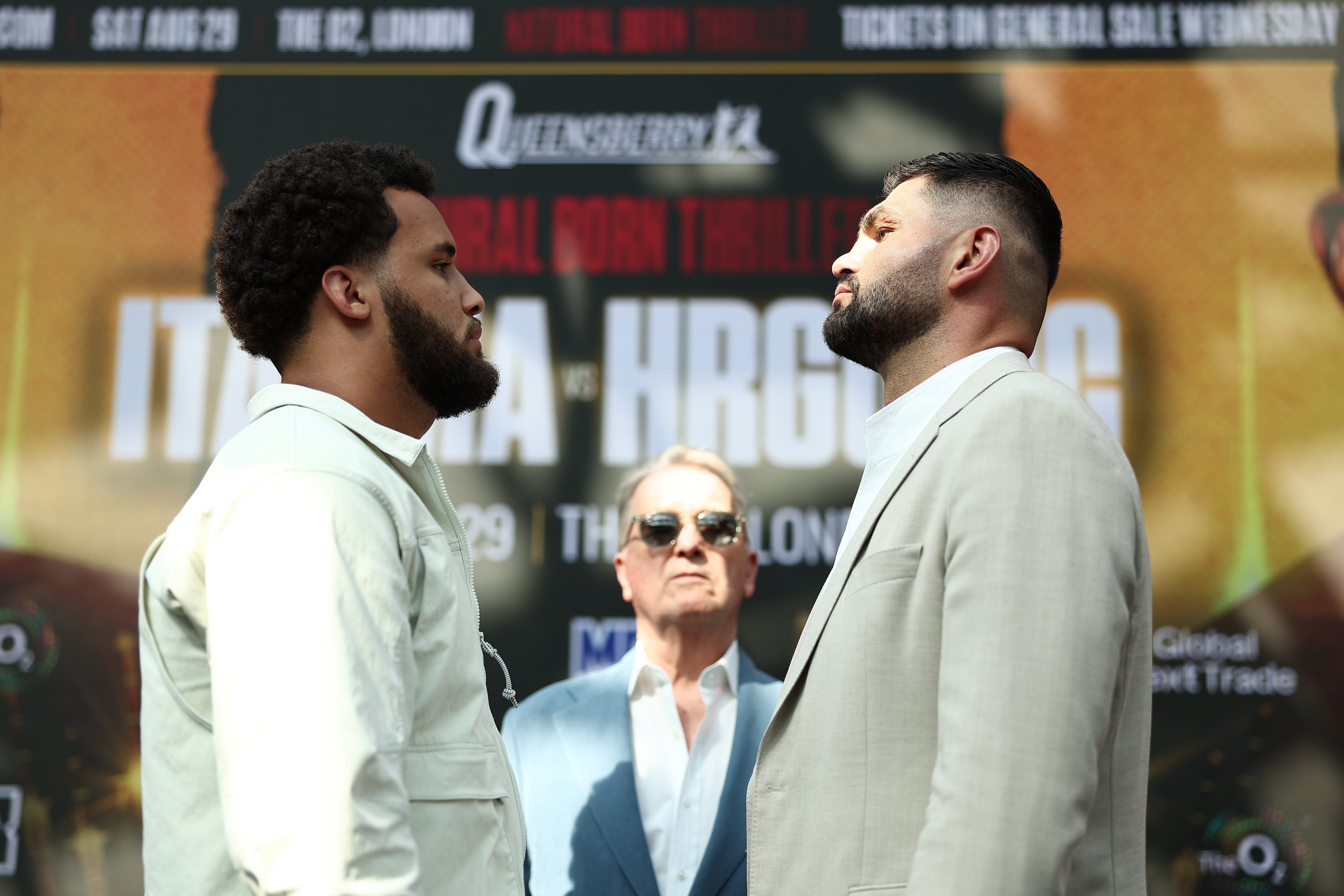 Moses Itauma (left) vs Filip Hrgovic would be a fitting vacant-title fight (Getty)