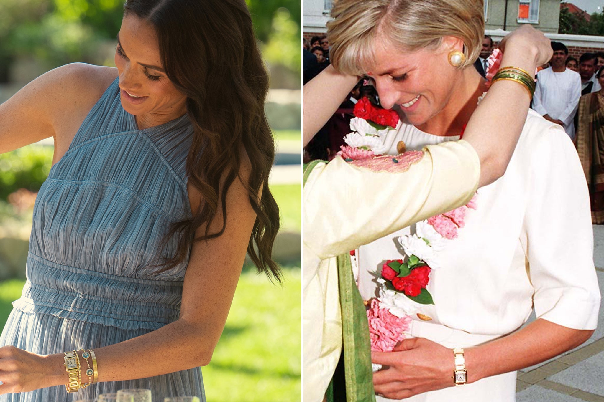 Diana’s Cartier watch featured in Meghan’s Netflix show ‘Meghan, With Love’ (Netflix/PA)