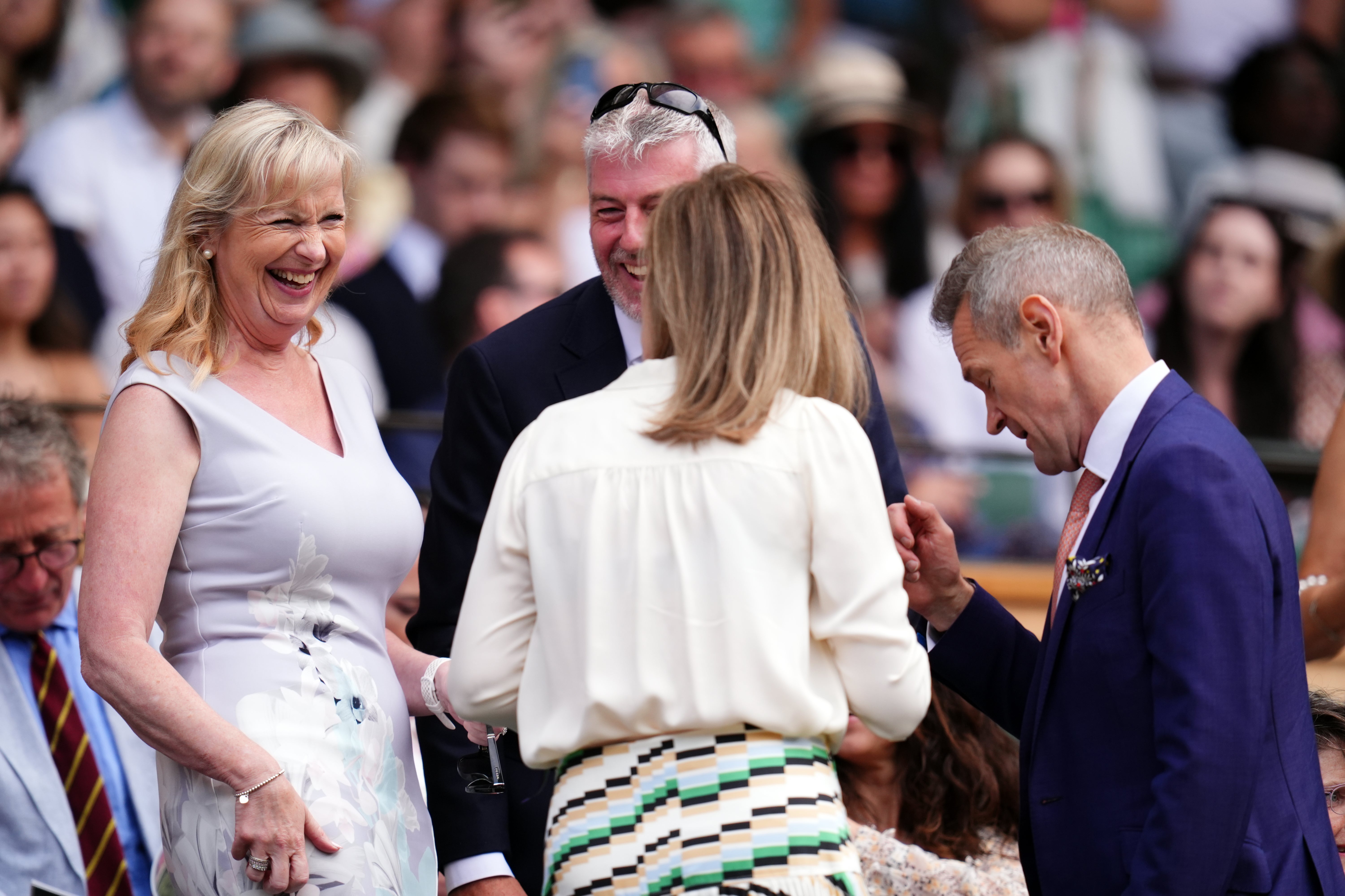 Carol Kirkwood in the royal box on day one of the 2026 Wimbledon Championships (PA)