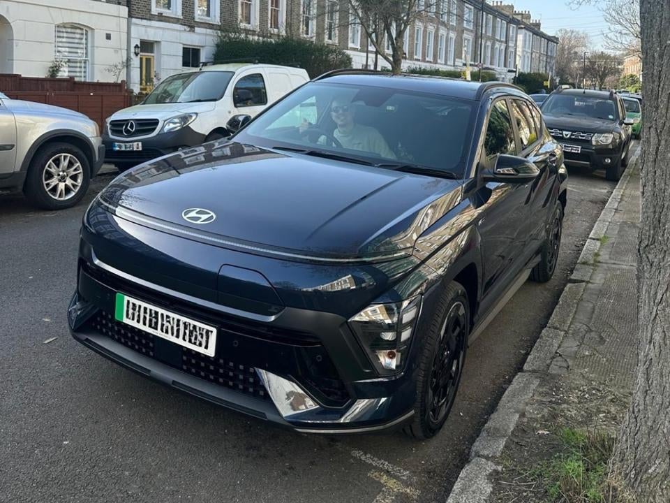 Lauren loves her electric Hyundai Kona and says: ‘You can travel further than you expect, and there are loads of charge points dotted around’ (char.gy)