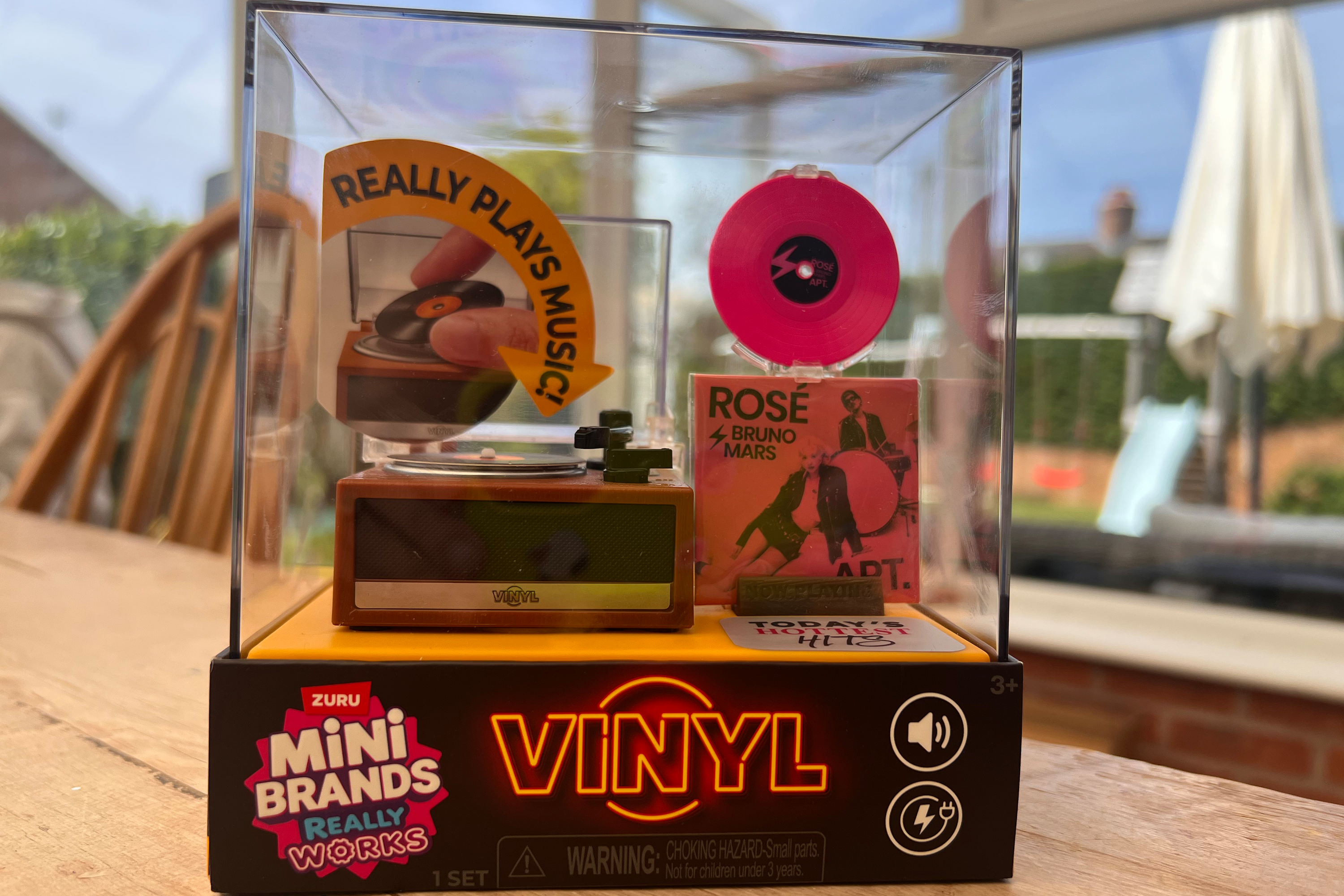 The mini vinyls have an impressive sound (Sarah Dawson/The Independent)
