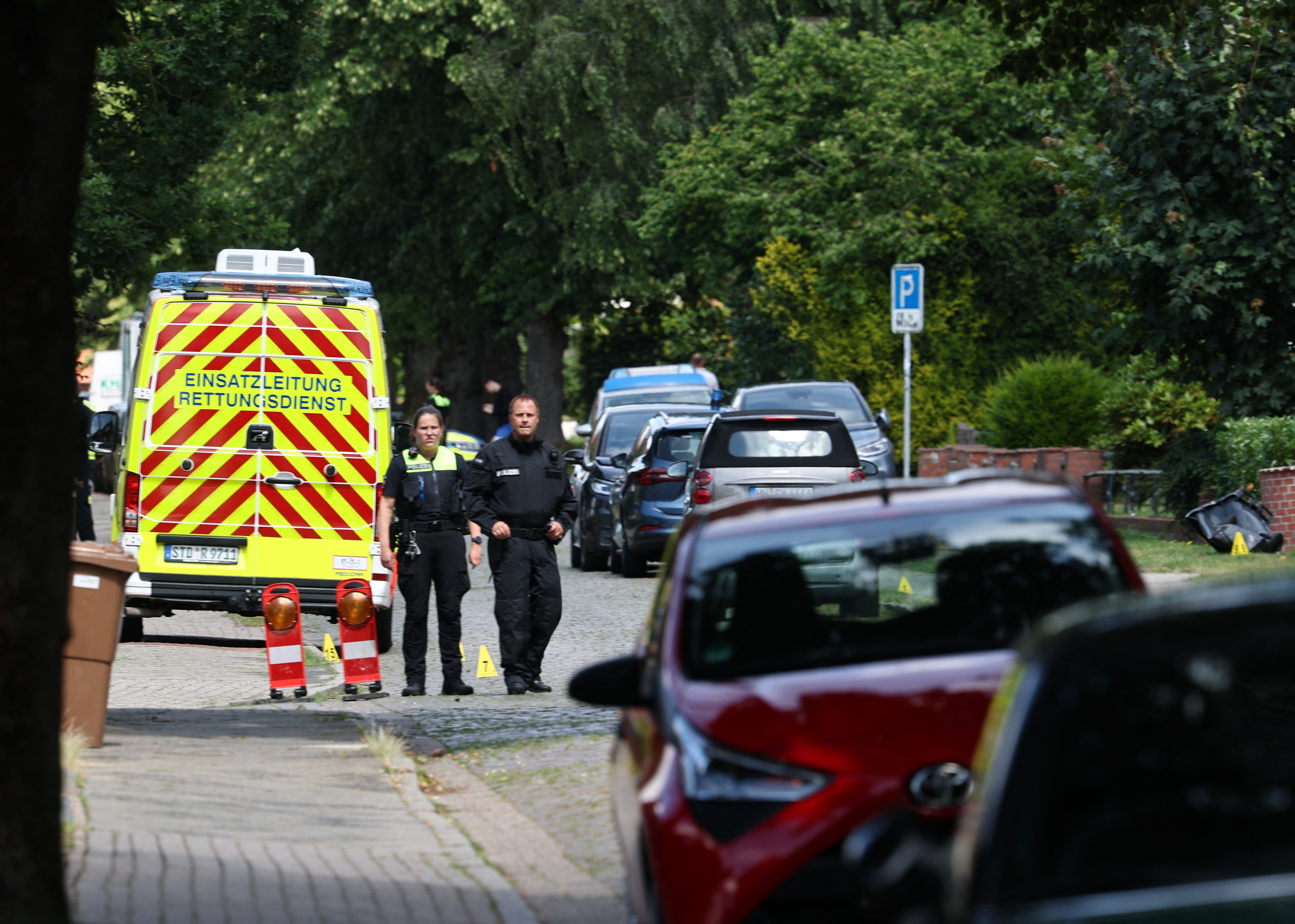 Two people were arrested, including the suspected shooter