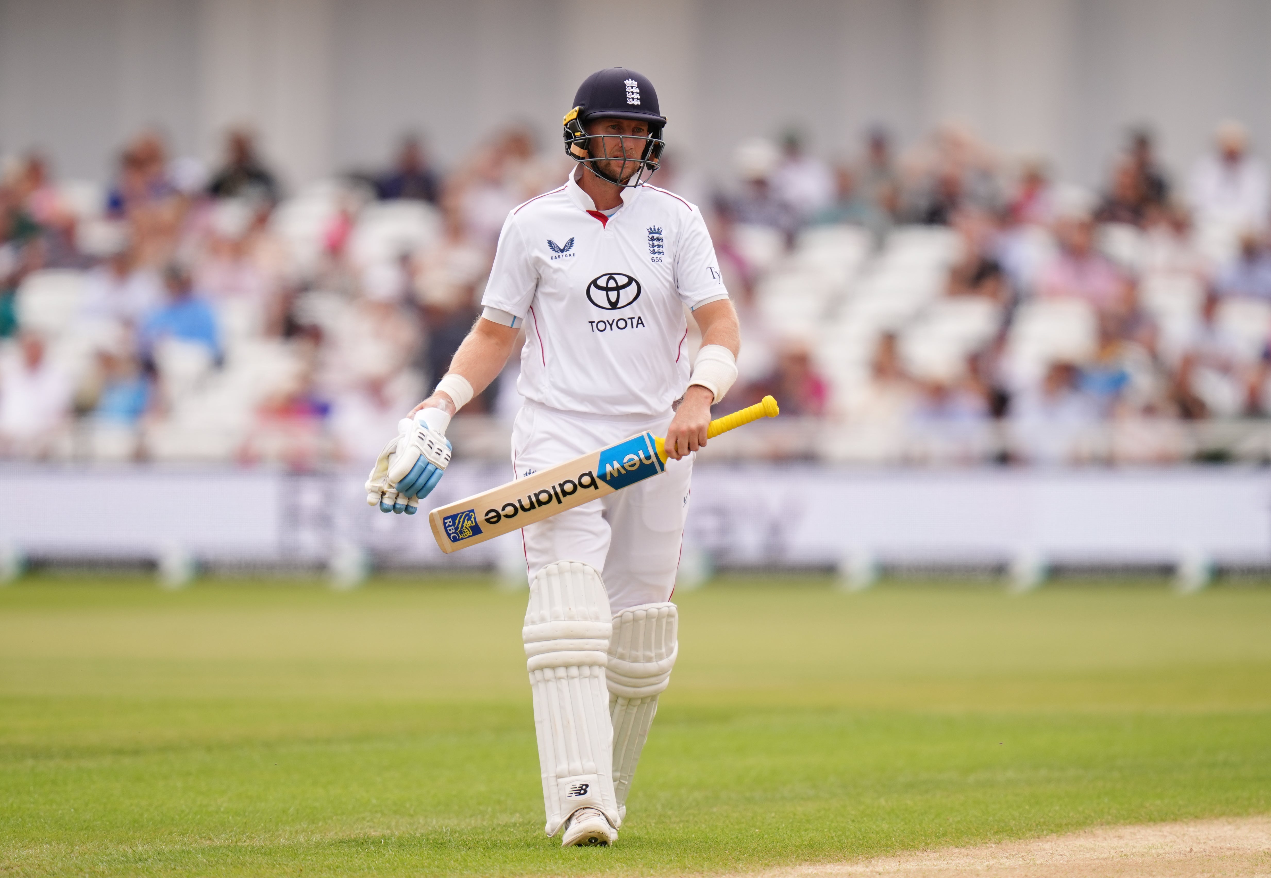 Joe Root was run out to deal an early blow to England’s hopes (Jacob King/PA). (PA Wire)