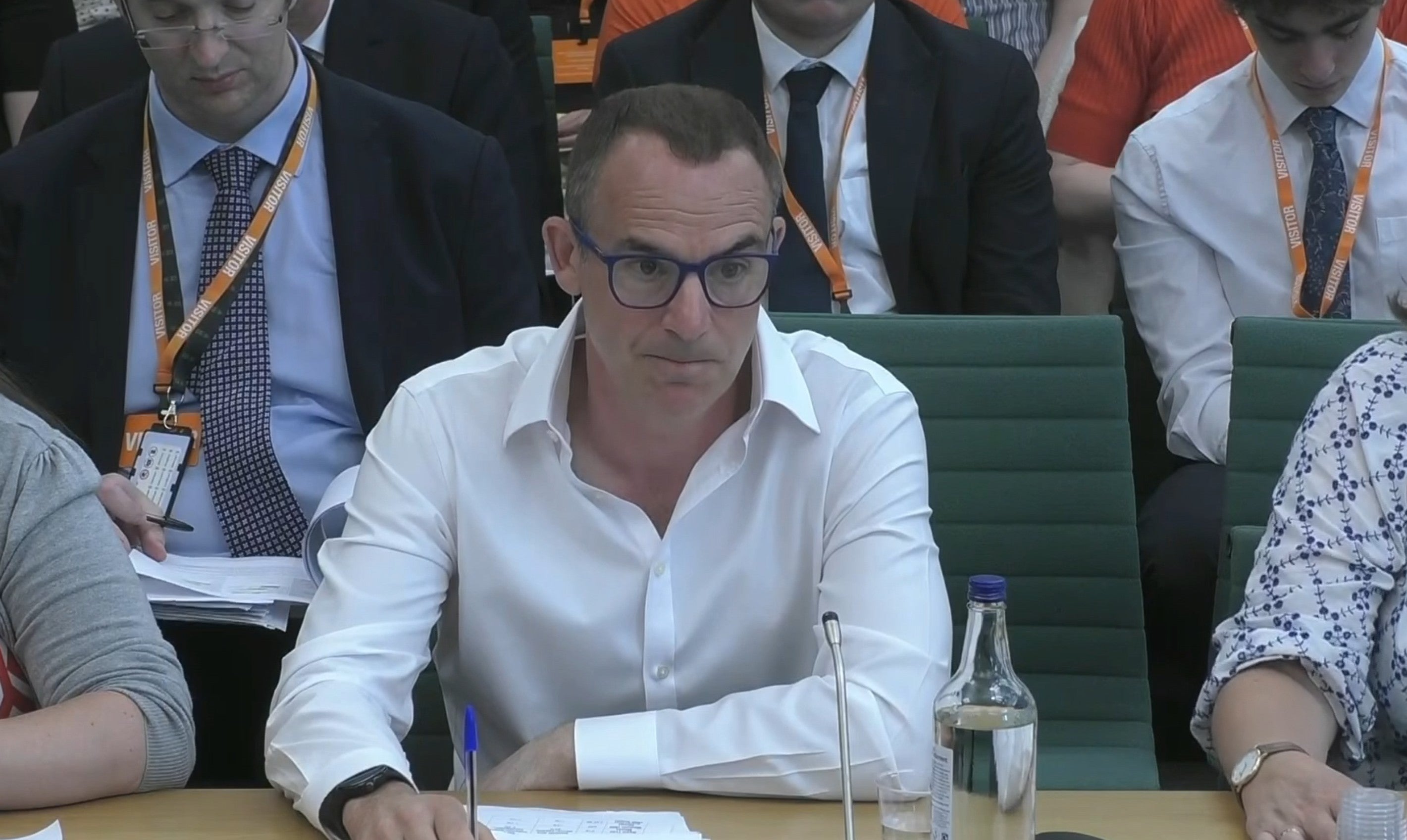 Martin Lewis, appearing before the Ali Bell, Director of Communications and Policy, Consumer Council for Water, for a hearing on regulation of water, energy and broadband, at the House of Commons, London