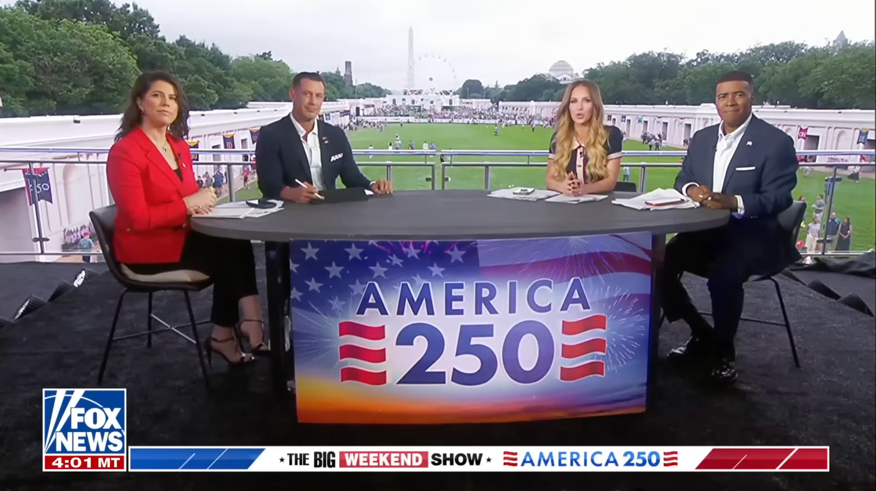 'So no voter ID and now mass deportations aren’t happening either,' Lahren (second from right), wrote on X on Sunday. 'Why do we elect Republicans?'