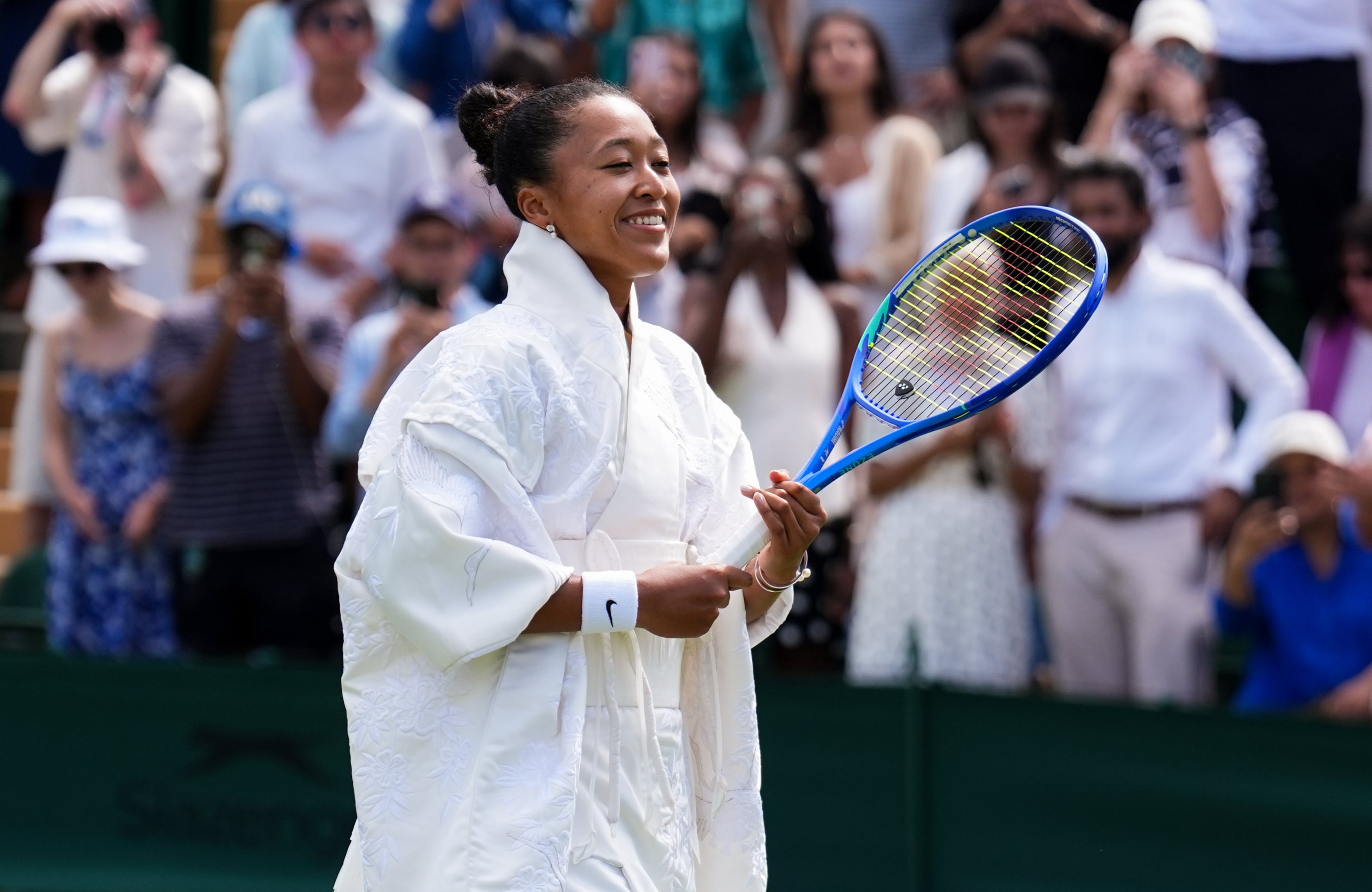 independent.co.uk - Flo Clifford - Naomi Osaka sports kimono in latest fashion 'walk-on' before Wimbledon win
