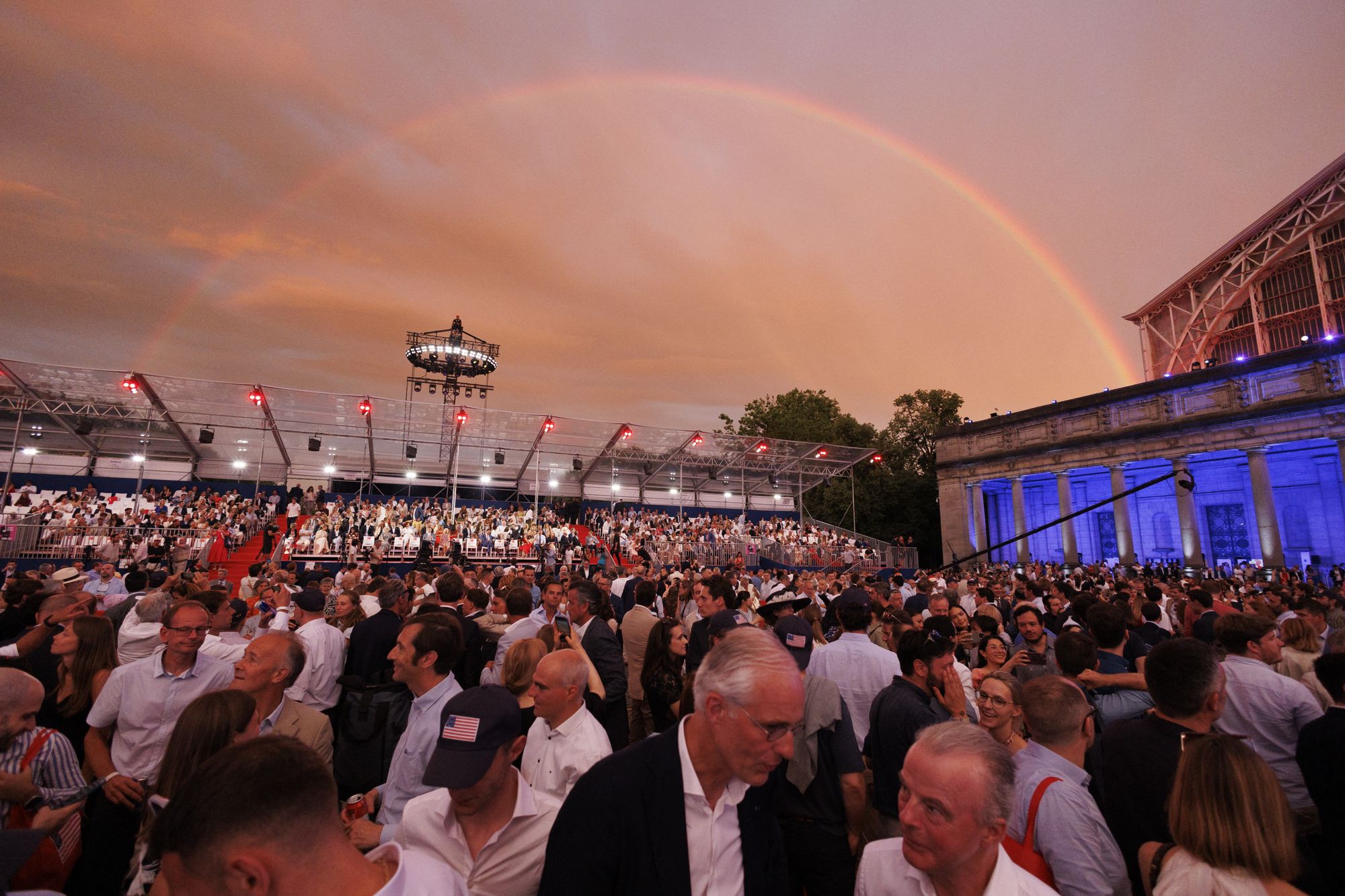 Thousands of people appeared to be in attendance at Sunday’s celebration in Brussels, Belgium, photos show (BELGA MAG/AFP via Getty Images)