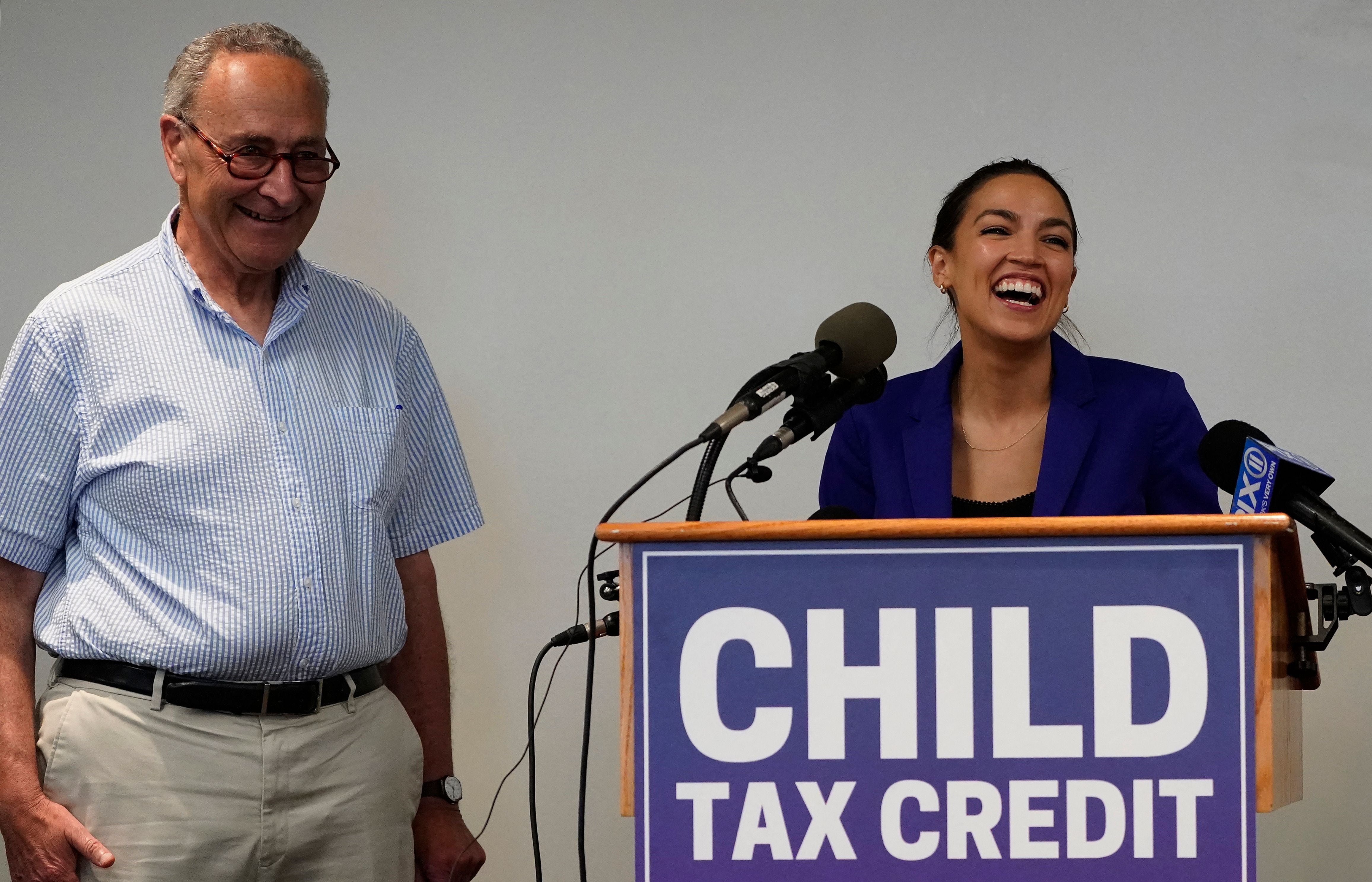 Sen. Chuck Schumer (D-N.Y.)’s lagging approval ratings has raised the question of whether Reps. Alexandria Ocasio-Cortez (D-N.Y.) could stage a primary challenge against him.