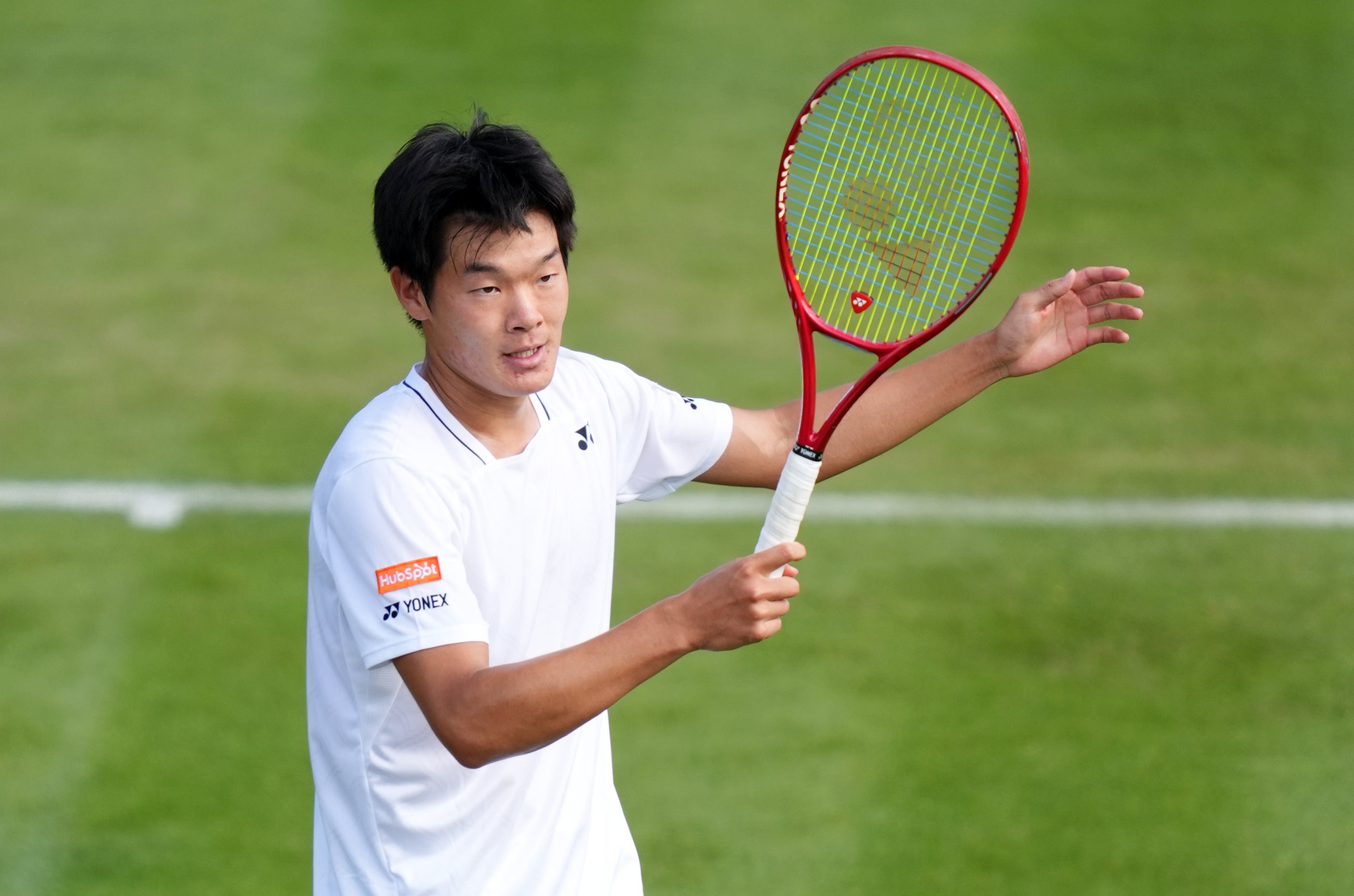 Michael Zheng celebrates his victory (Adam Davy/PA) (PA Wire)