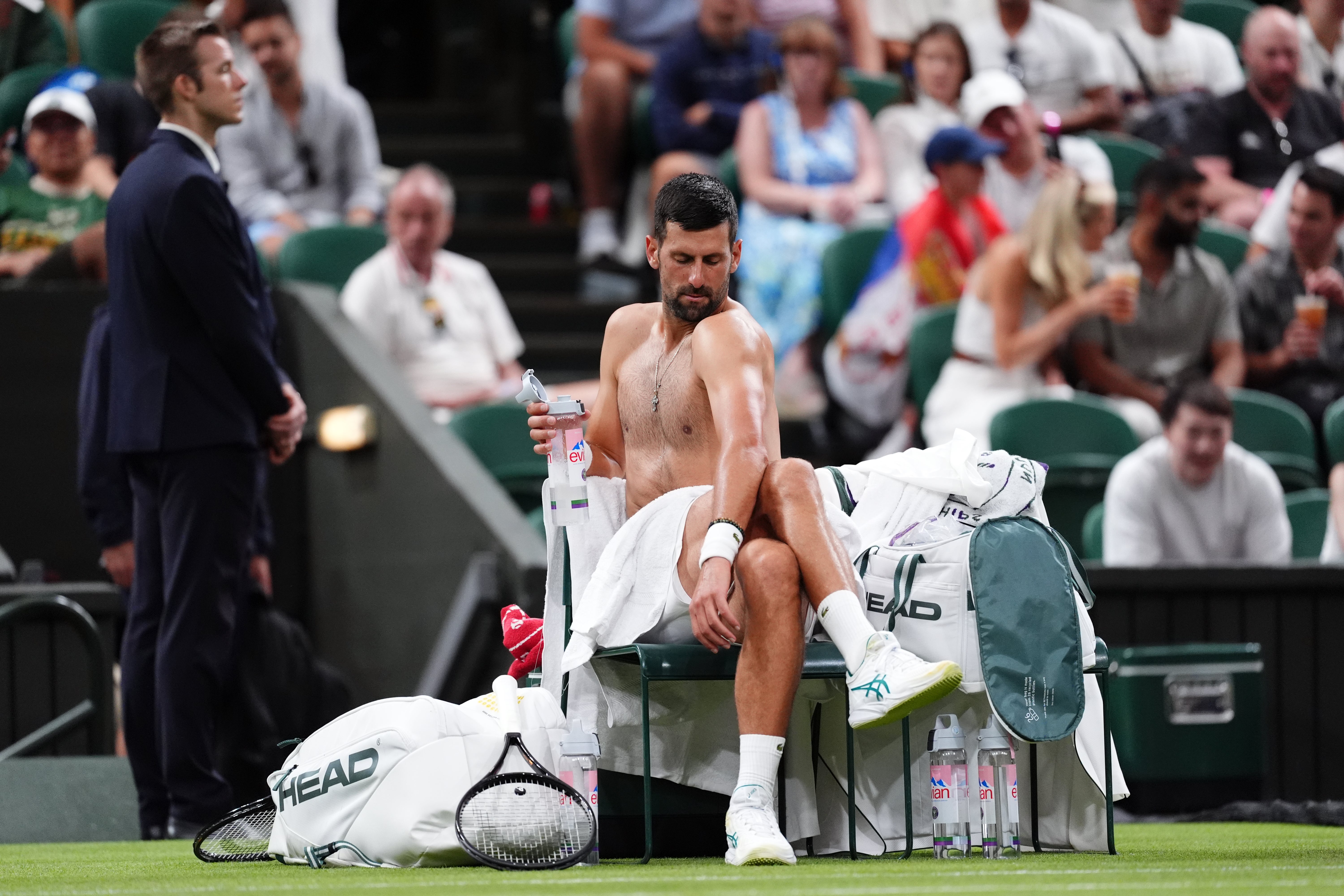 Djokovic stretched throughout his opening win but avoided having to return on Tuesday