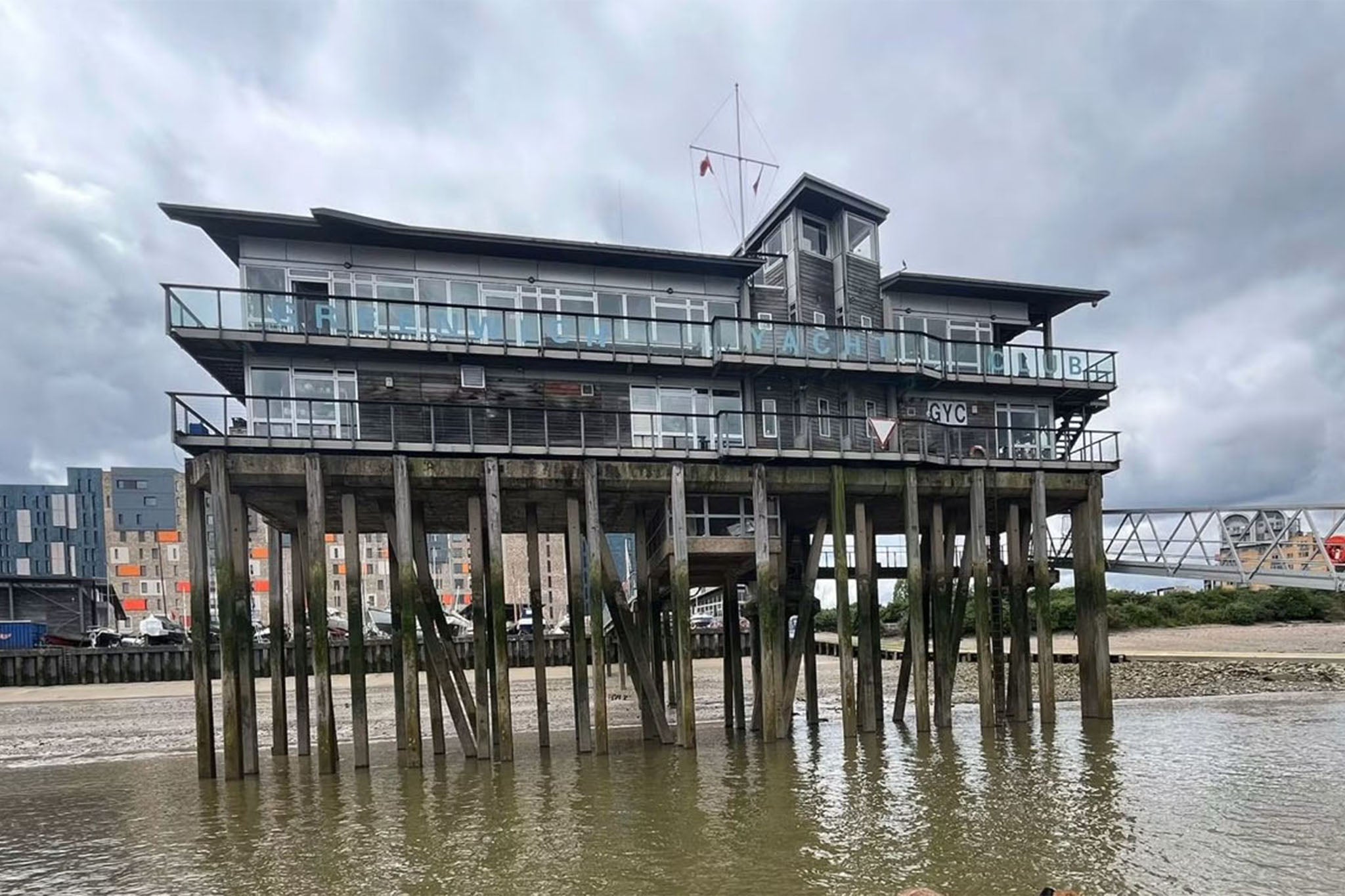 Greenwich Yacht Club is about three miles from Tower Bridge