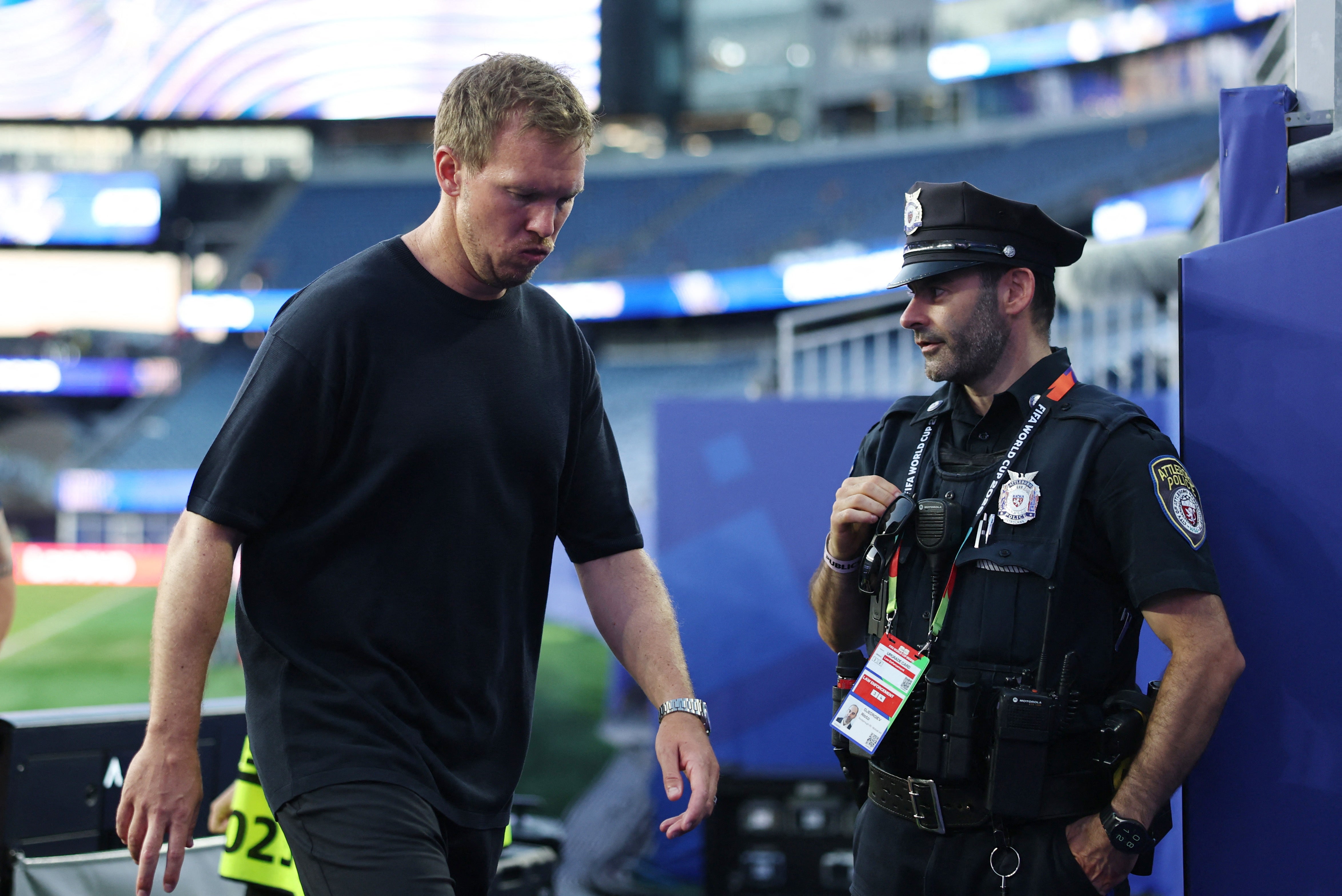 Germany coach Julian Nagelsmann looks dejected after the match