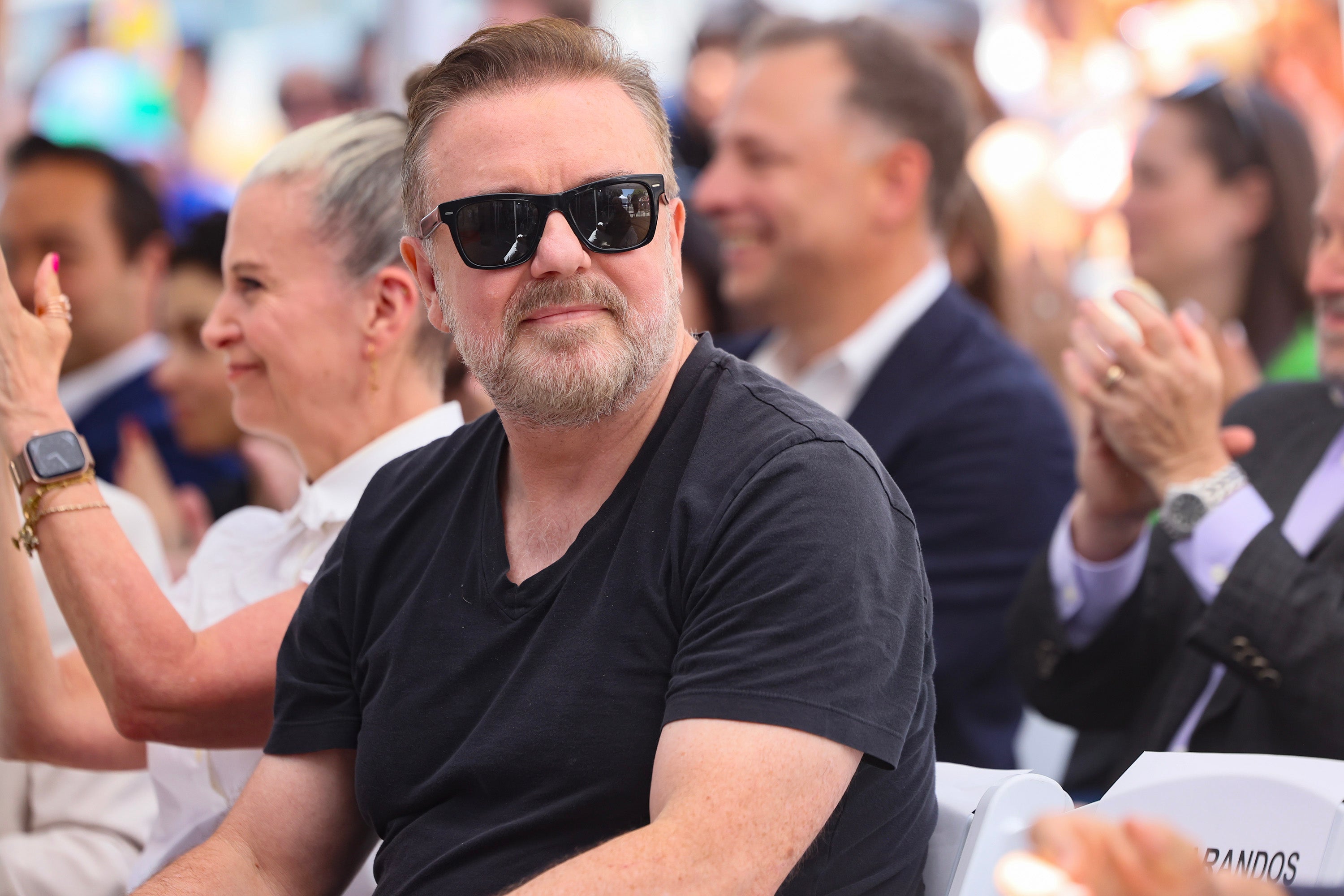 Ricky Gervais has offered his support to The Office co-star Lucy Davis (Getty)