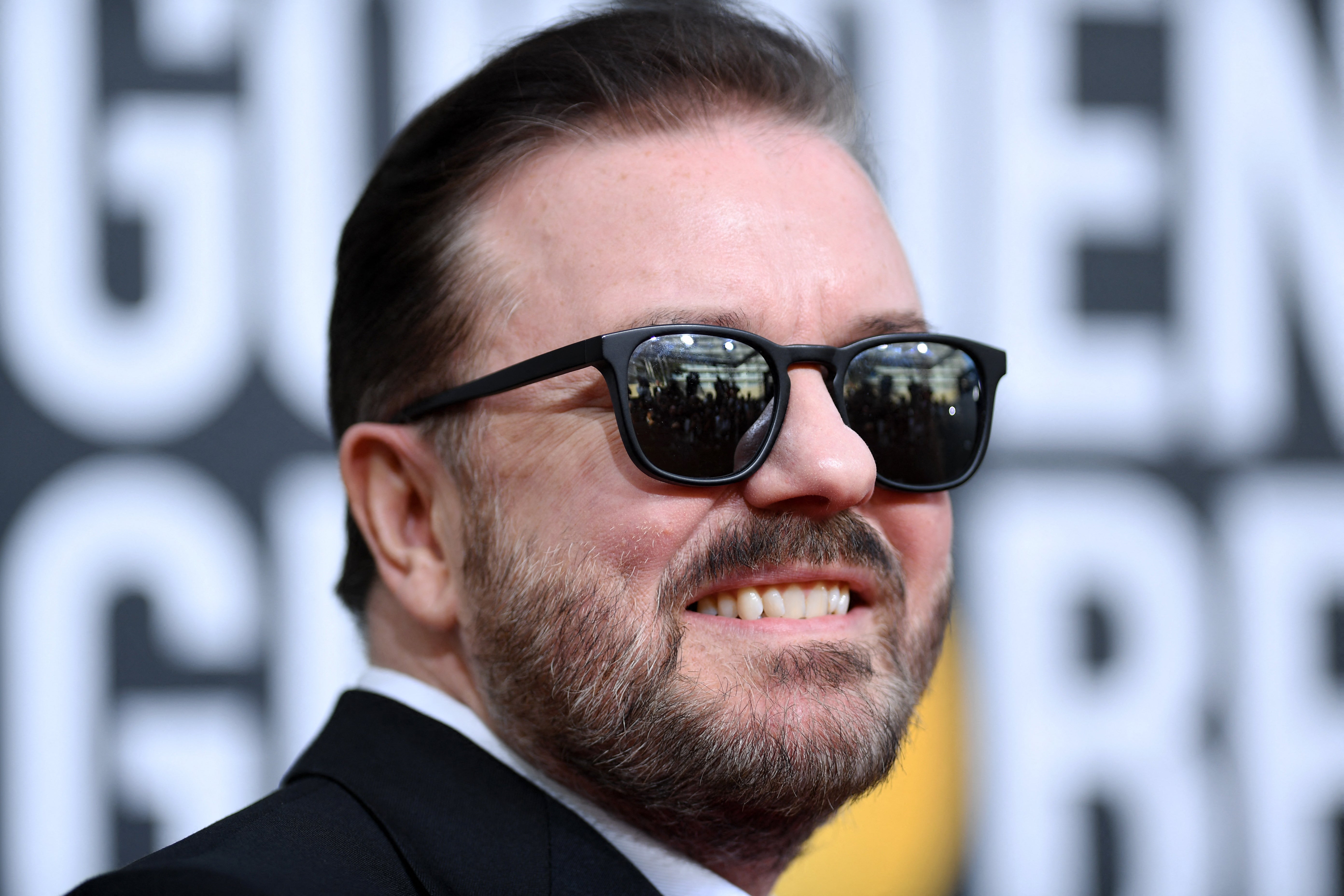 Ricky Gervais returned to Netflix with his first comedy since 'After Life' today (AFP/Getty)