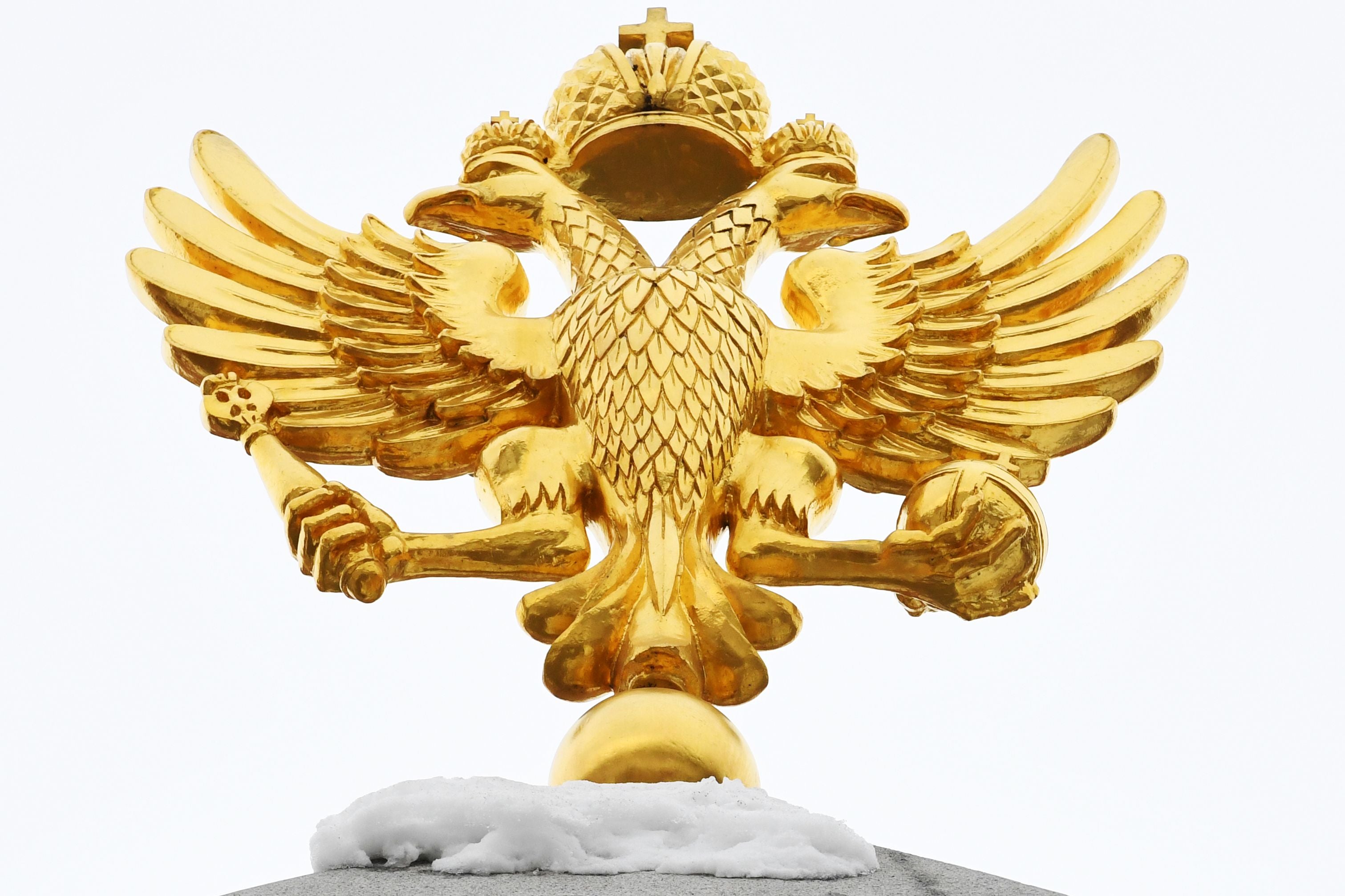 The image has been compared to the two-headed eagle that appears on Russia's coat of arms