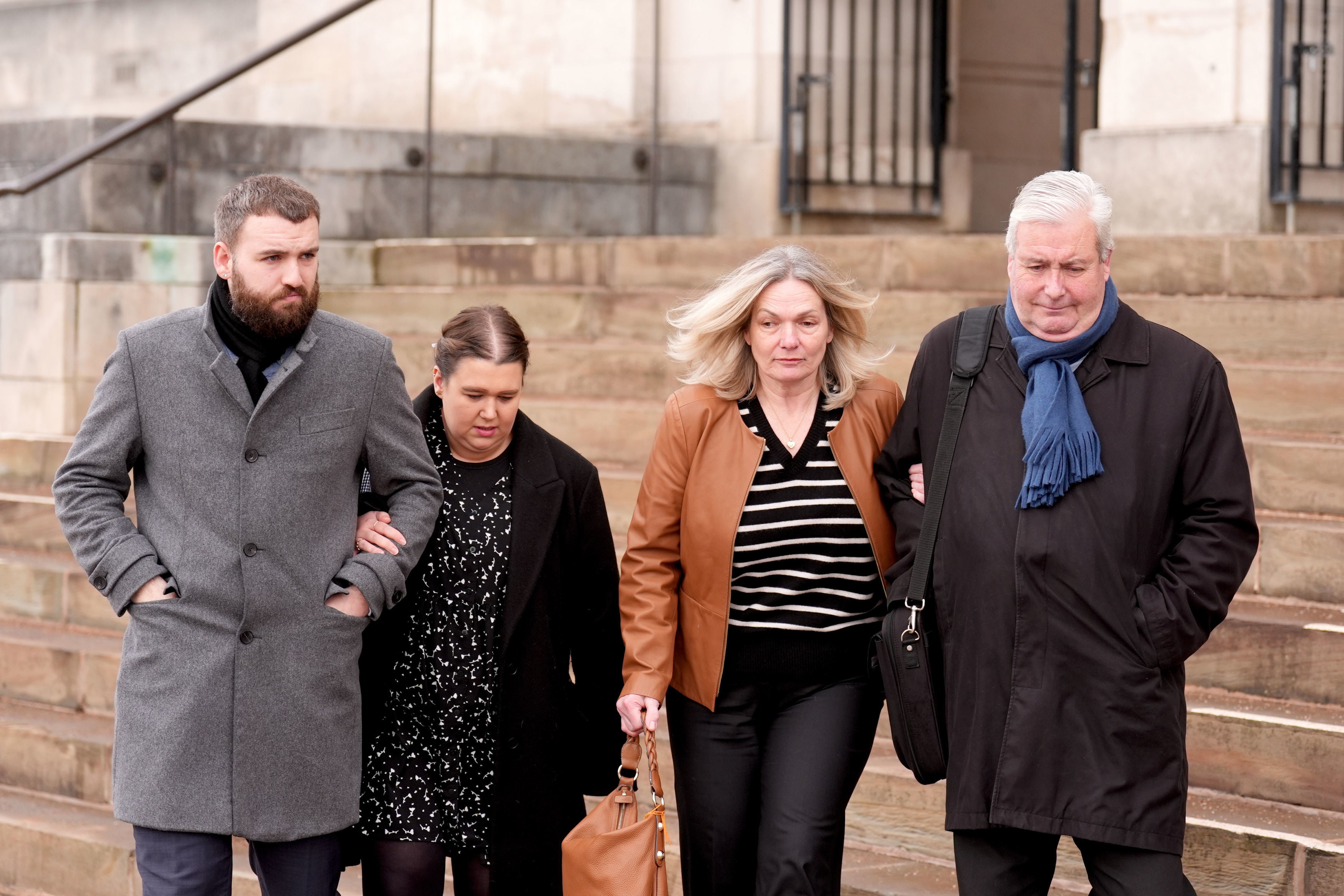 There is an ongoing inquest into Cusack’s death, which her family is attending (PA Wire)