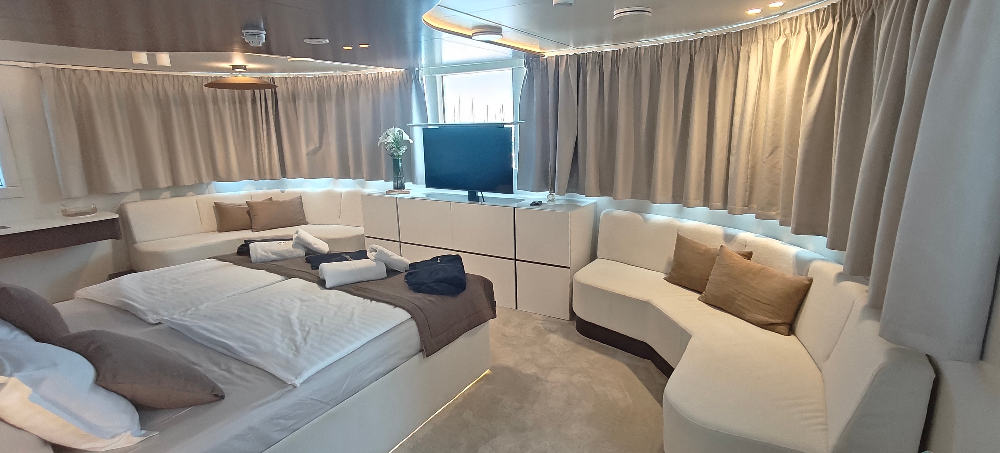 The Master Cabin aboard MV Aretis