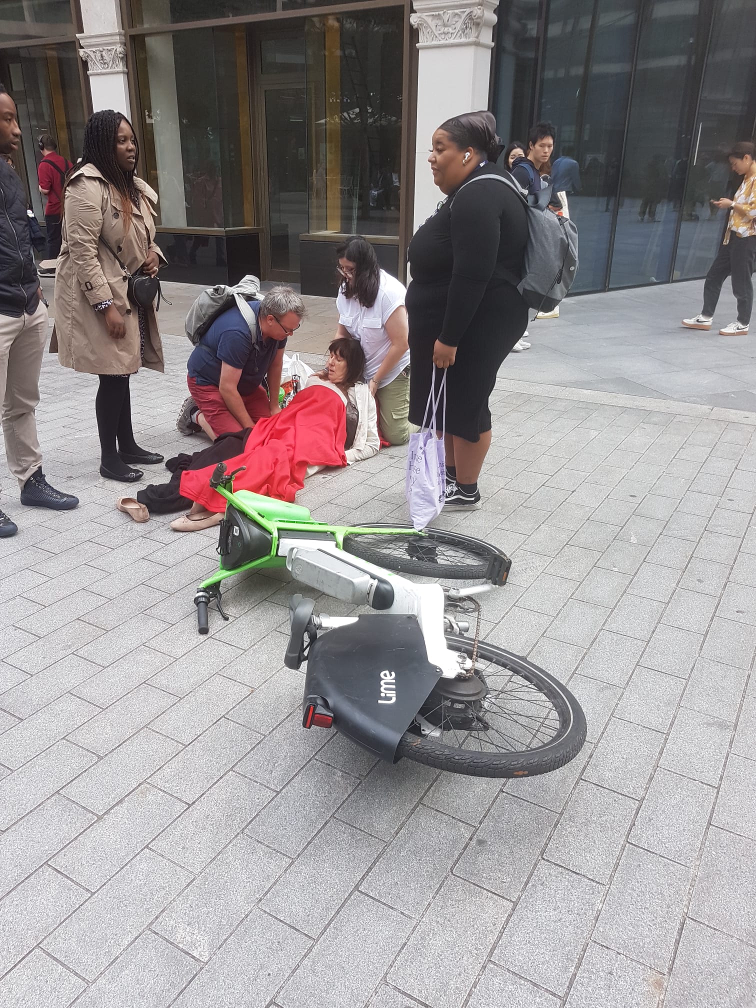 Ms Ouartsi was knocked off her feet by a child on the bike in a pedestrianised area of central London (Dave Mathias)