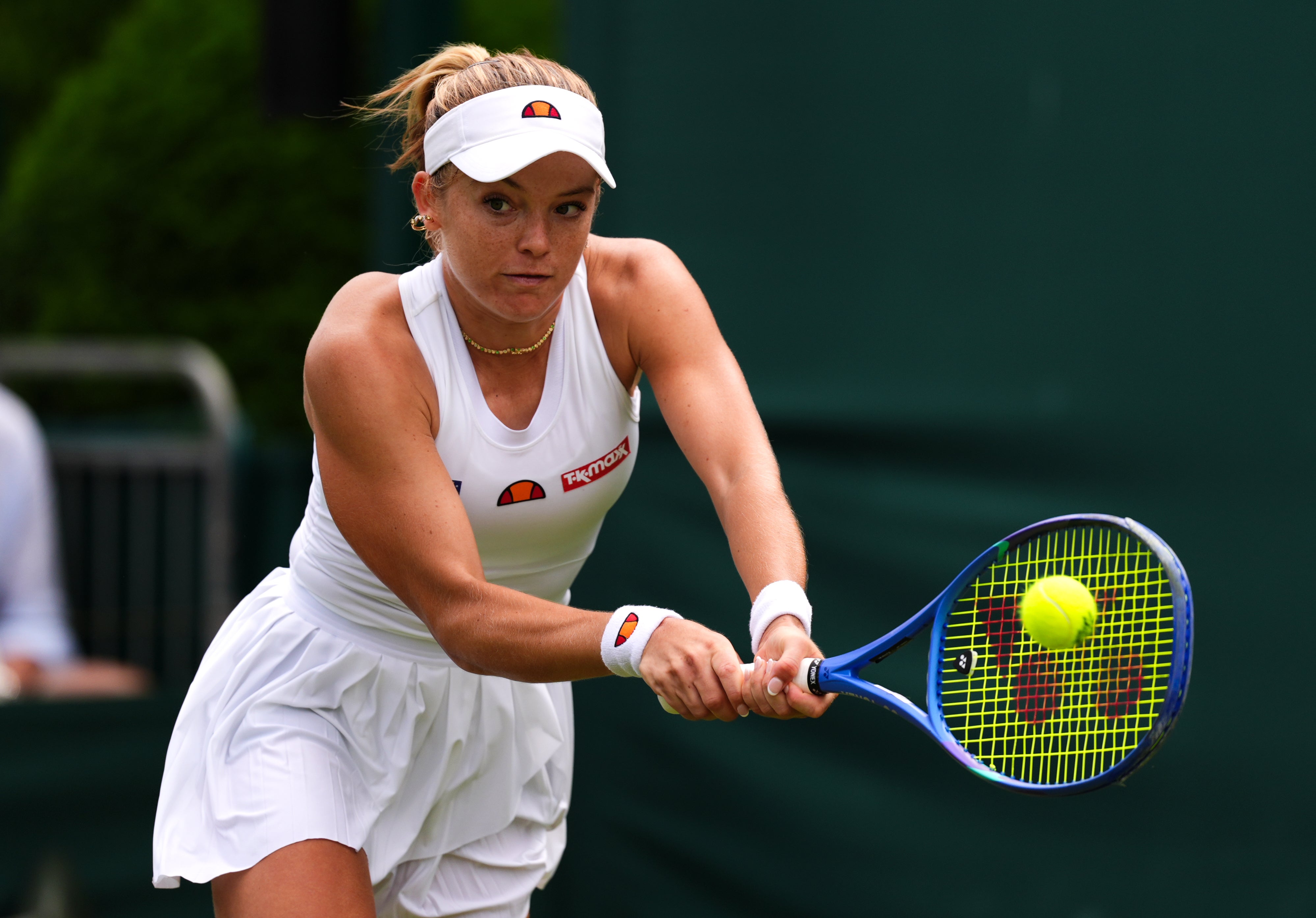 Katie Swan on her way to an emotional victory (Mike Egerton/PA) (PA Wire)