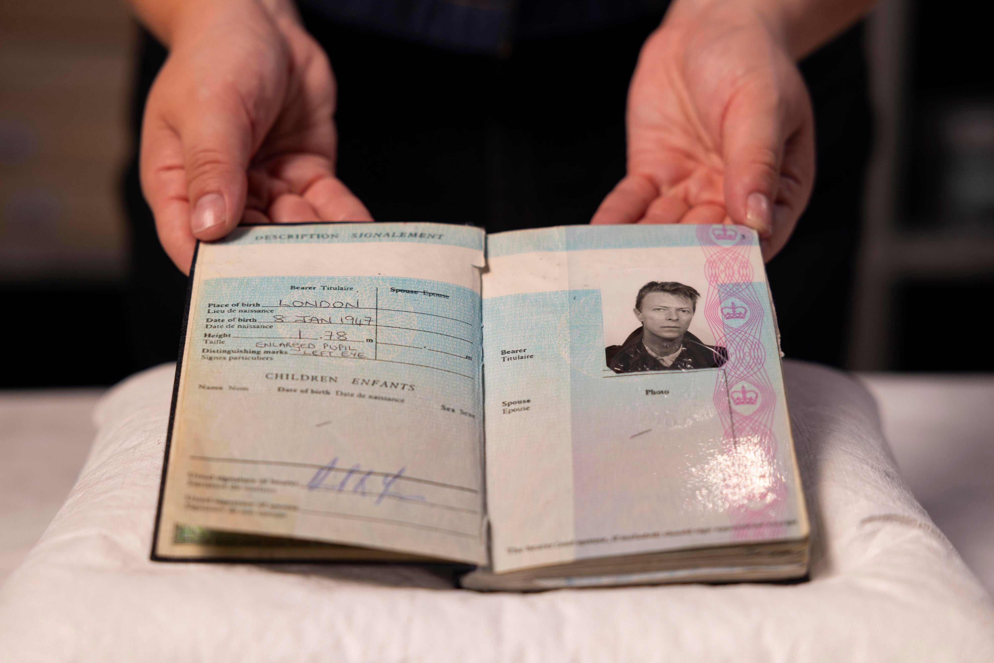 David Bowie's passport, dating from 1988