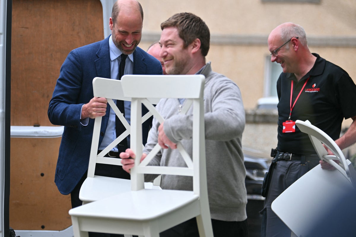 Prince William shows homemaking skills as he helps tenant furnish new flat