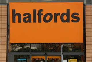 Halfords’ website was selling one e-scooter for ‘urban riding’ (PA)