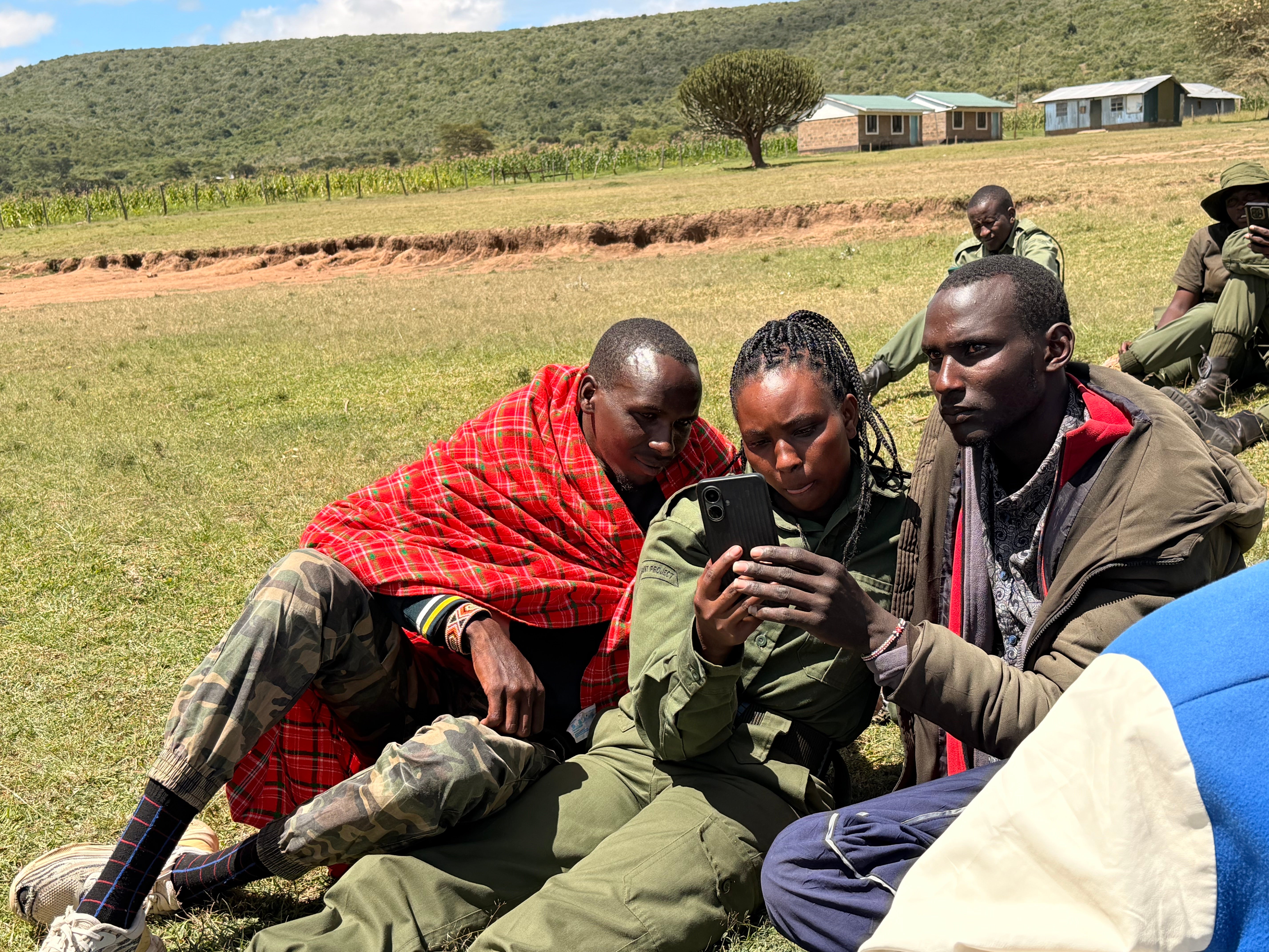 Ranger Sylvia Pemba using AI platform VirtualRanger in Kenya