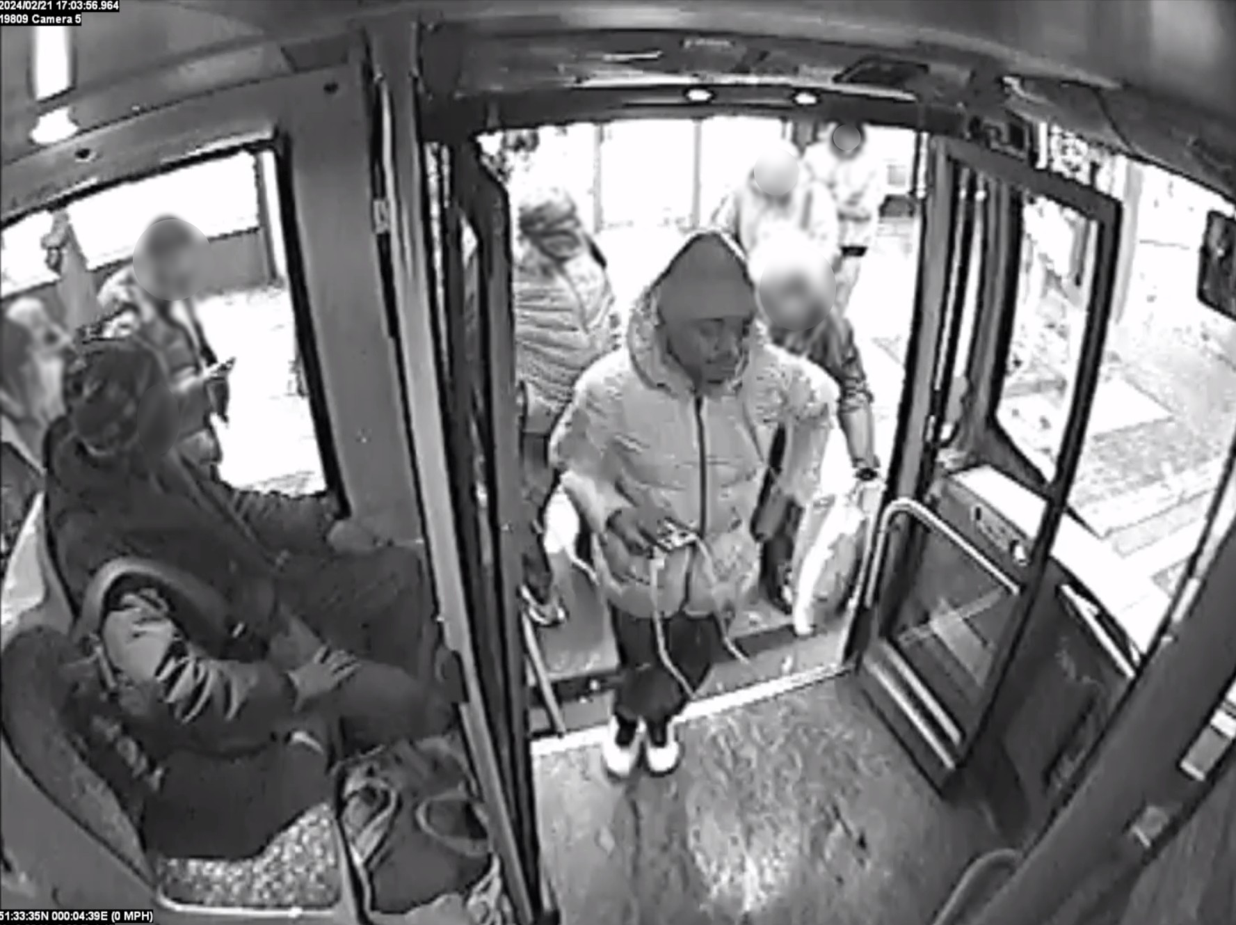 Rasheed Rahman boards the bus at Hainault bus station (CPS/ Met Police)
