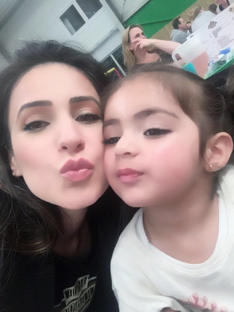 Insiya with her mother Nadia Rashid before she was forcibly taken from her custody