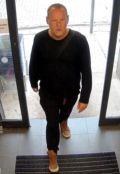 Lee Hockey, 50, was caught on CCTV at Tesco Express in Truro on June 22, 2025