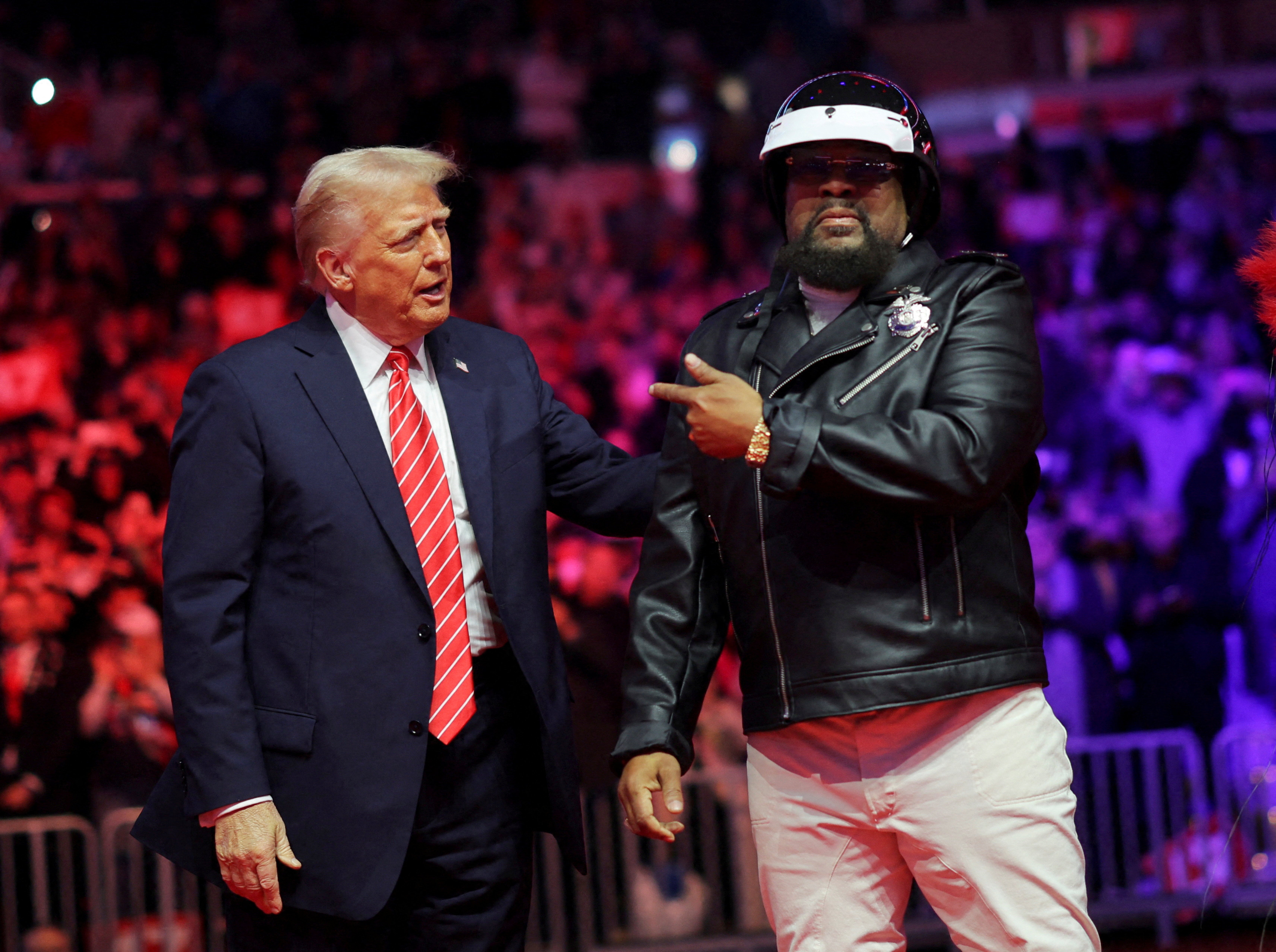 Village People frontman Victor Willis supporting Trump in 2025 (Reuters)