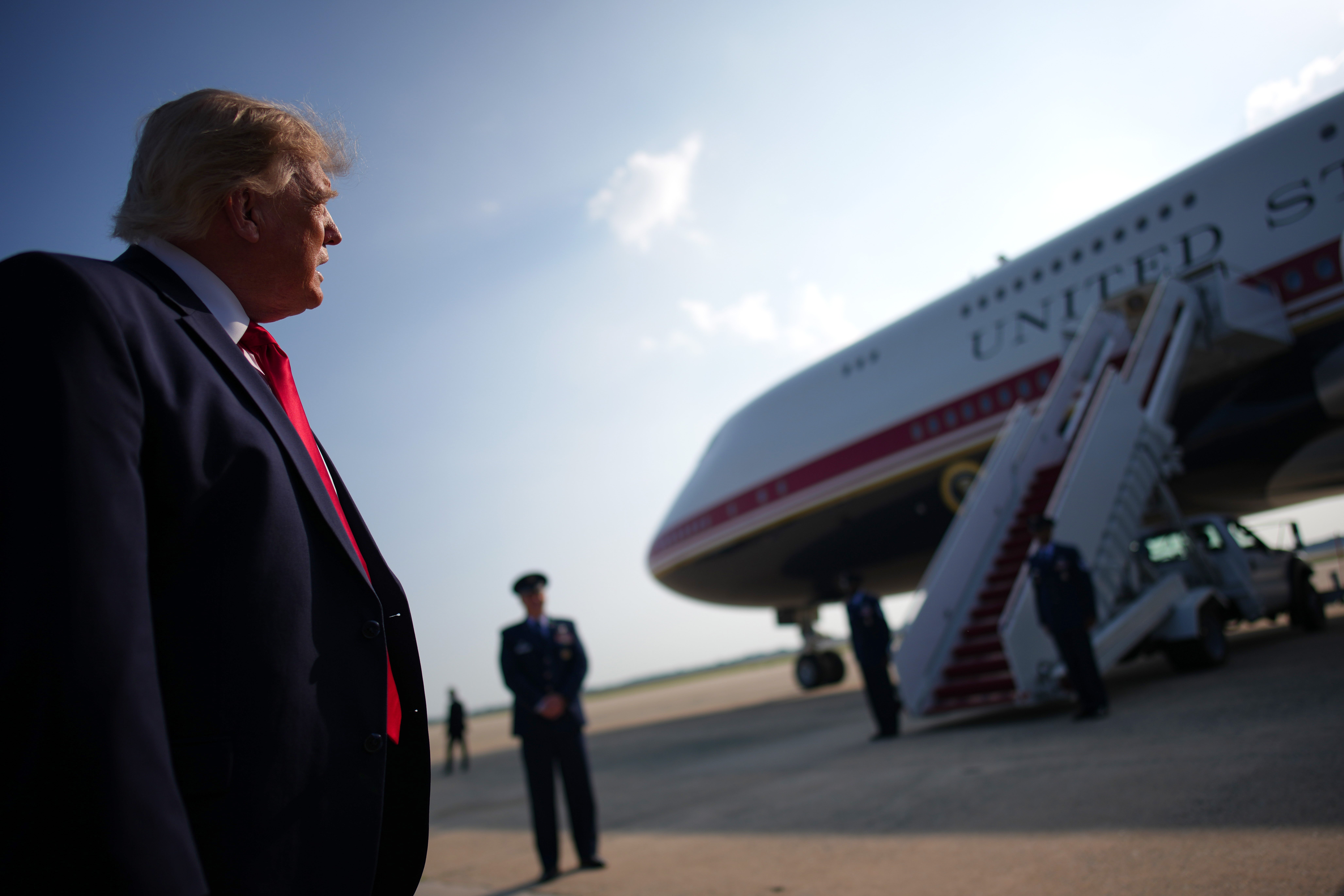 Trump used the new aircraft to fly out to this week’s Nato summit in Turkey, only to return home in an older model