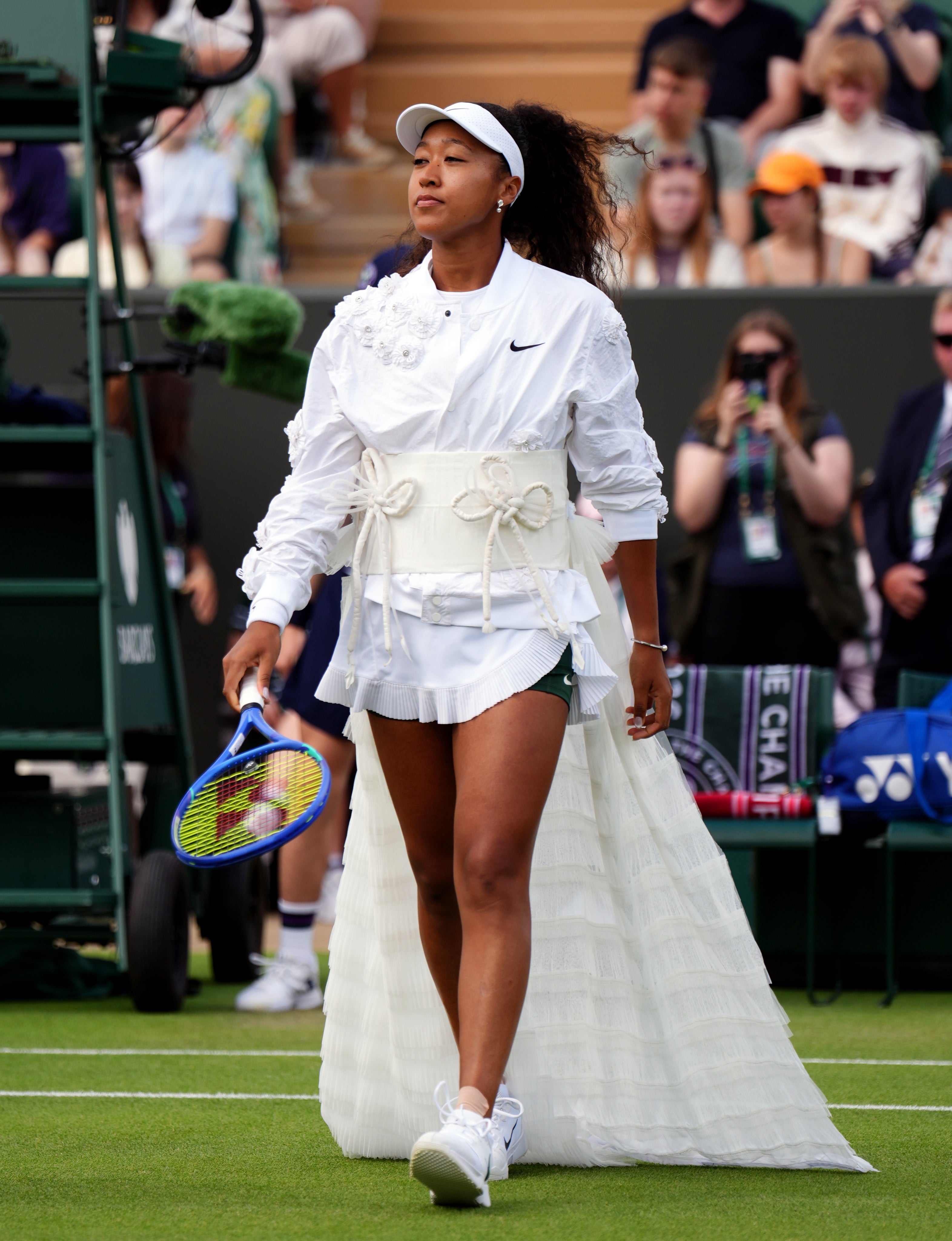 Naomi Osaka arrived on to Court Two in style (John Walton/PA)