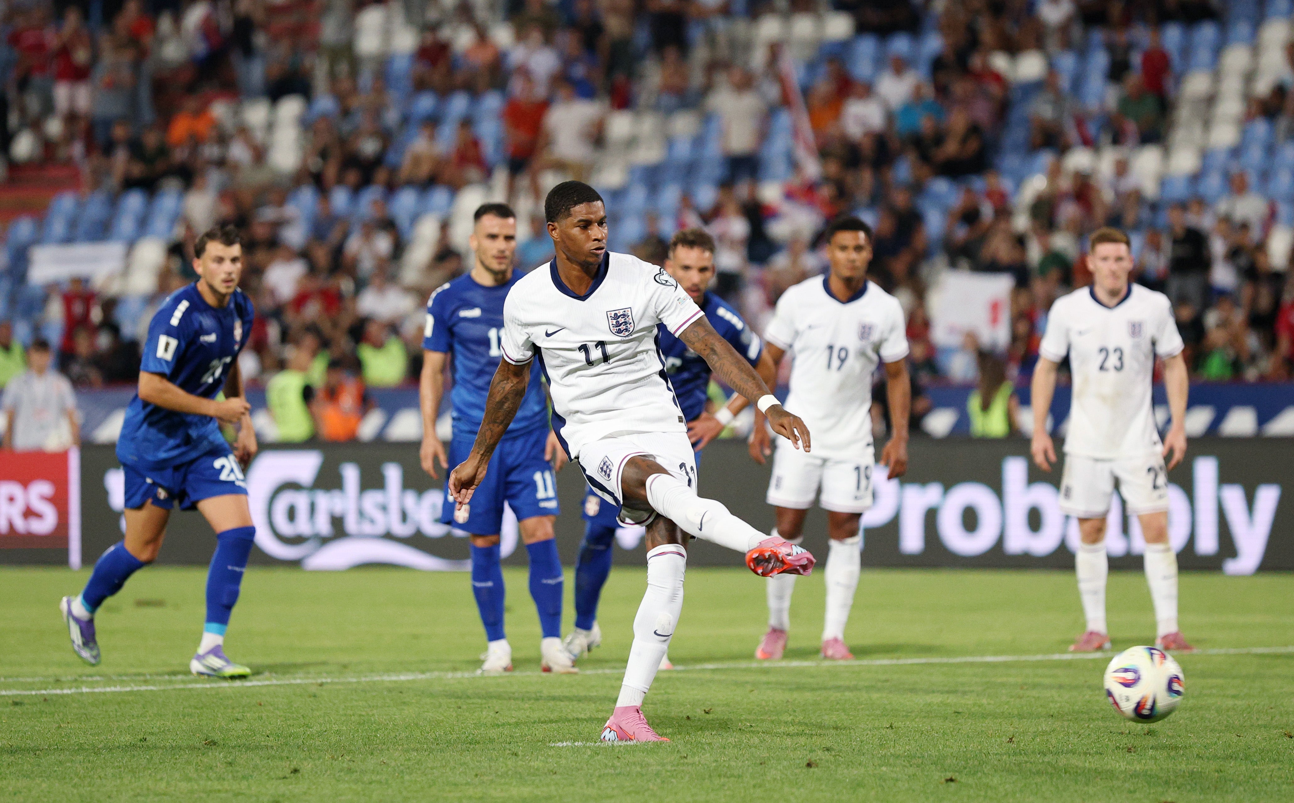 Rashford scored against Serbia last September