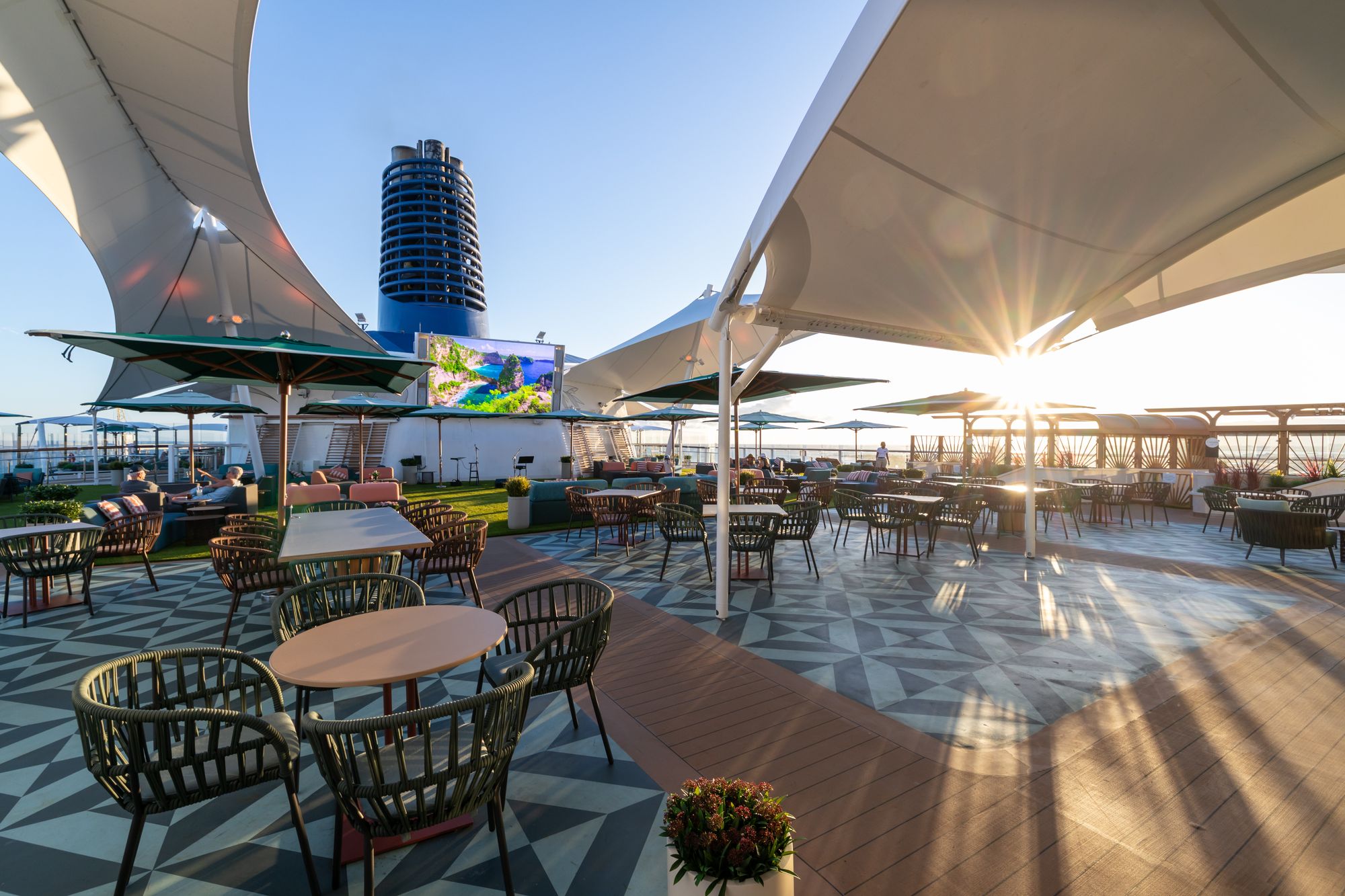 Sunset Park is a standout space on the newly revitalized Celebrity Solstice (Celebrity Cruises)