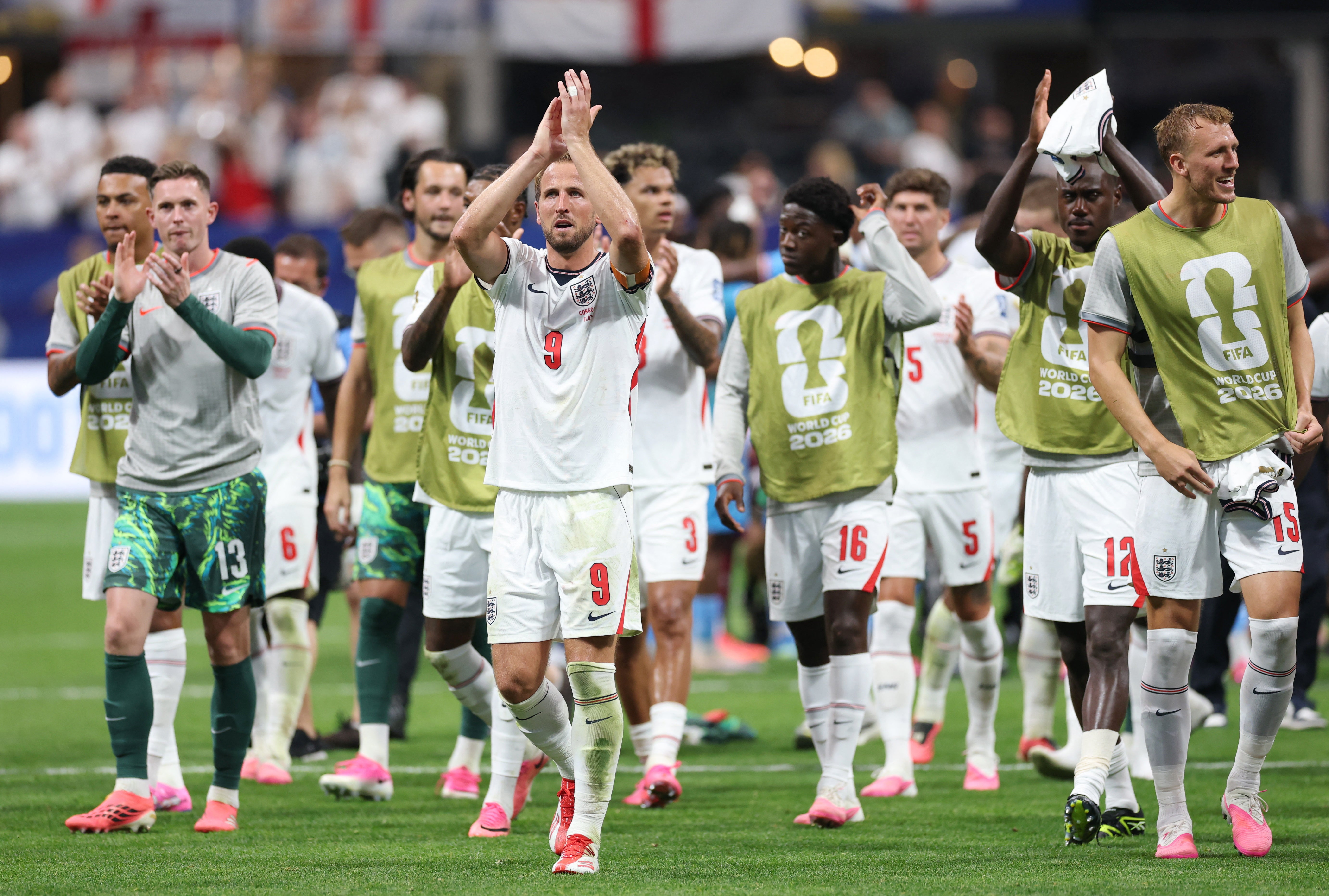 England's Harry Kane applauds fans after the match (Reuters)
