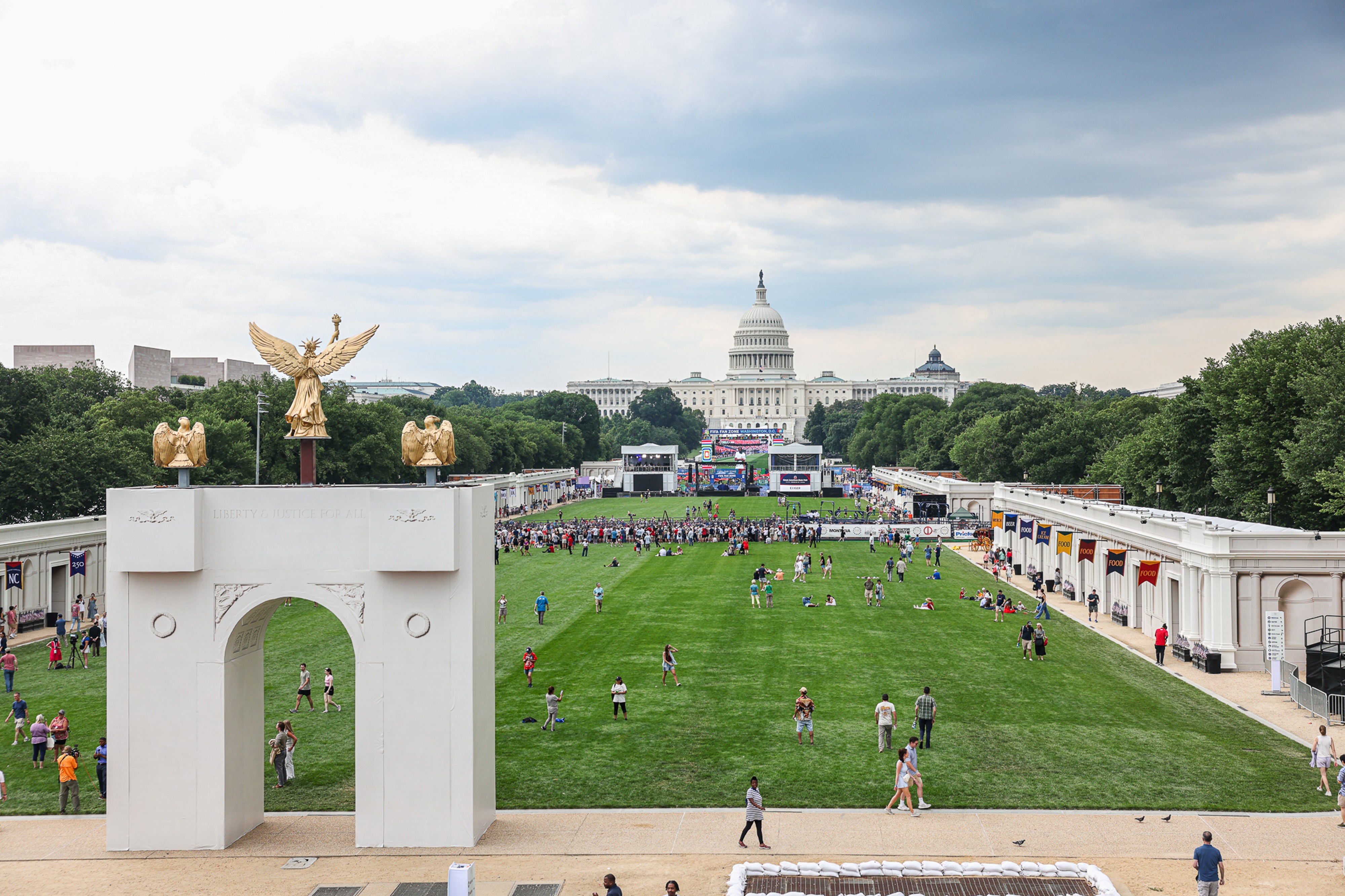 America250, a board created by Congress a decade ago to oversee this summer’s festivities, has found itself having to co-exist with the Trump-backed Freedom 250 initiative (Bloomberg/Getty)