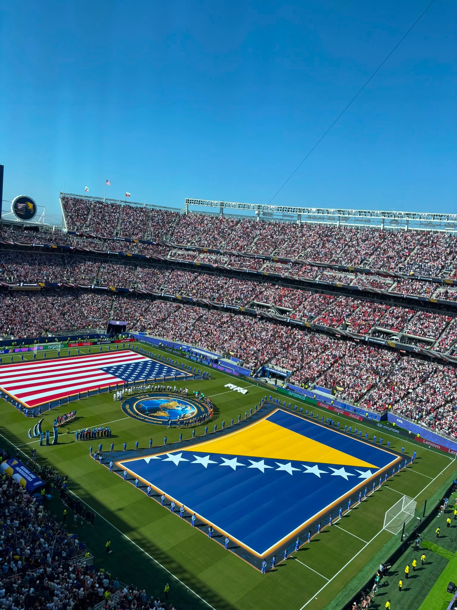 USA vs Bosnia in Santa Clara (Kieran Jackson/The Independent)