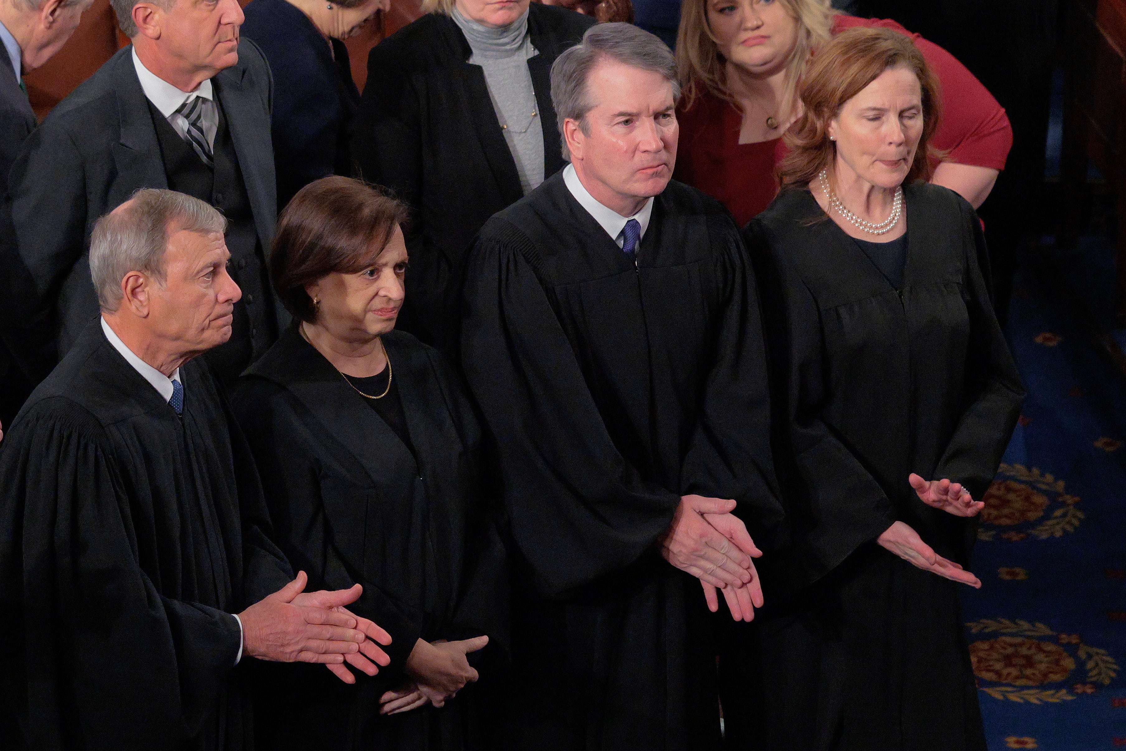 Chief Justice John Roberts and Amy Coney Barrett joined the three liberals in saying that the Mississippi mail-in ballots law did not violate federal law and could stand