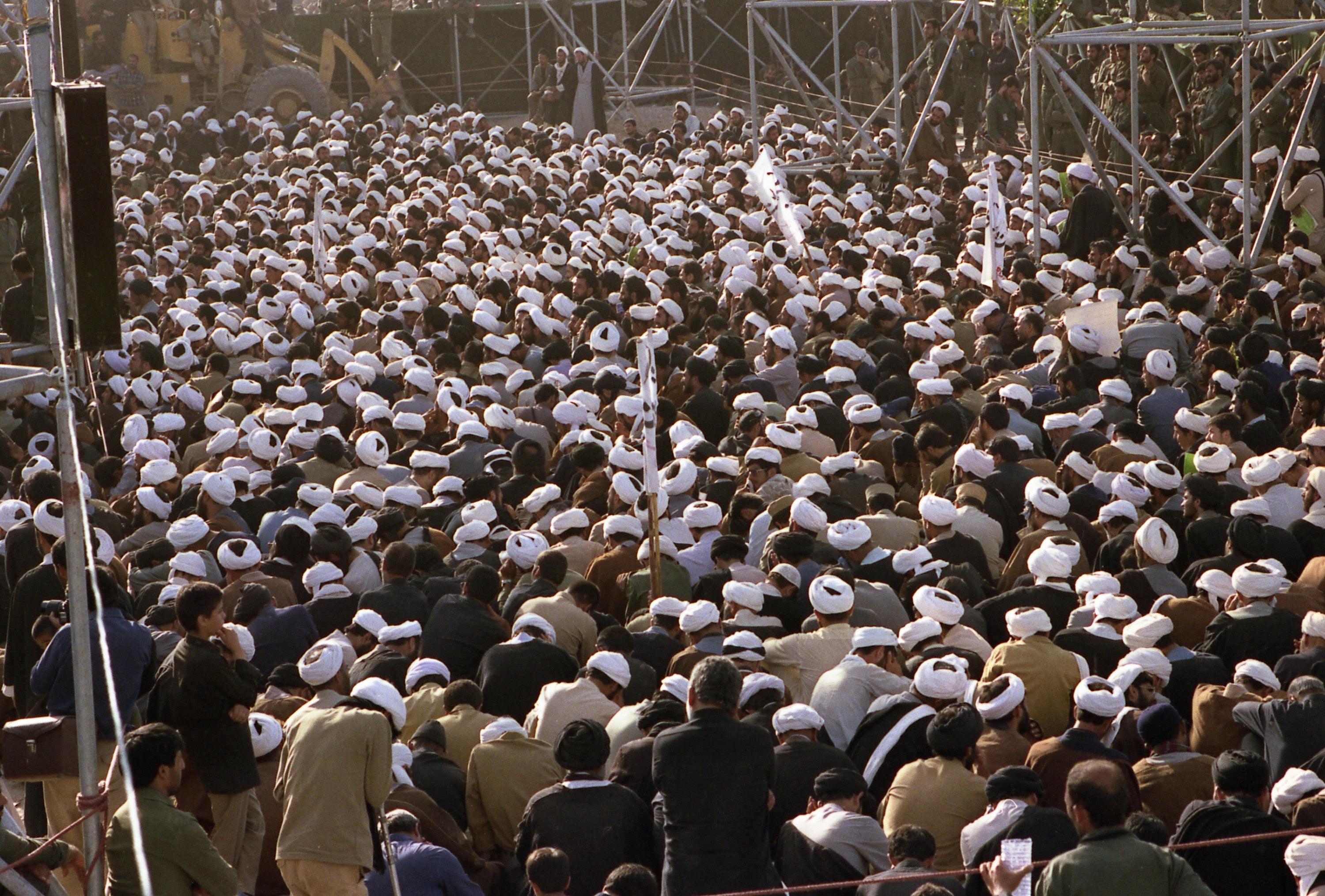 File Mourners crowd around the grave of the late Ayatollah Khomeini at the cemetery in Beheshte e Zahra, some 70 kms from Tehran, Iran, June 11, 1989